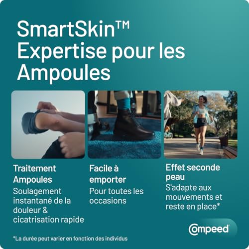 Detalle de Compeed® Pansements Ampoules – 12 pièces, Moyen Format Économique, Hydrocolloïde
