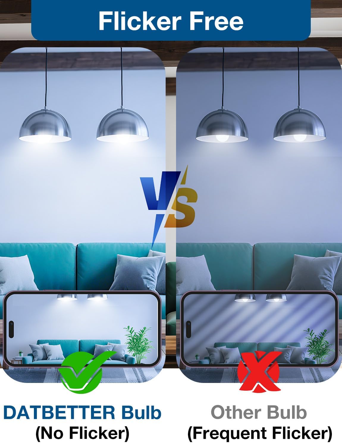 Detalle 2 de DAYBETTER QANNB2 AUS-D1 A19 LED Bulbs, 5000K, 1,500 Lumens, 12-Pack