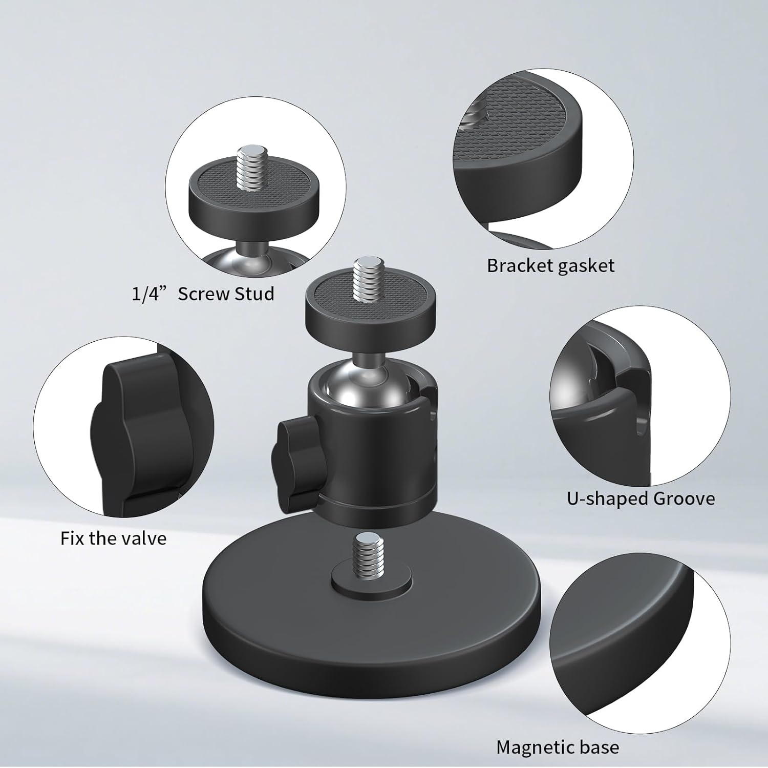 Thumbnail 6 de ZT-NET 24lb Magnetic Camera Mounting Base 2-pack