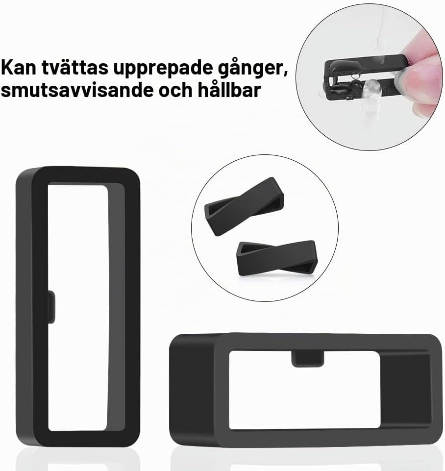 Thumbnail 4 de Vicloon klocköglor i silikon, 12-pack, 18 mm, svarta