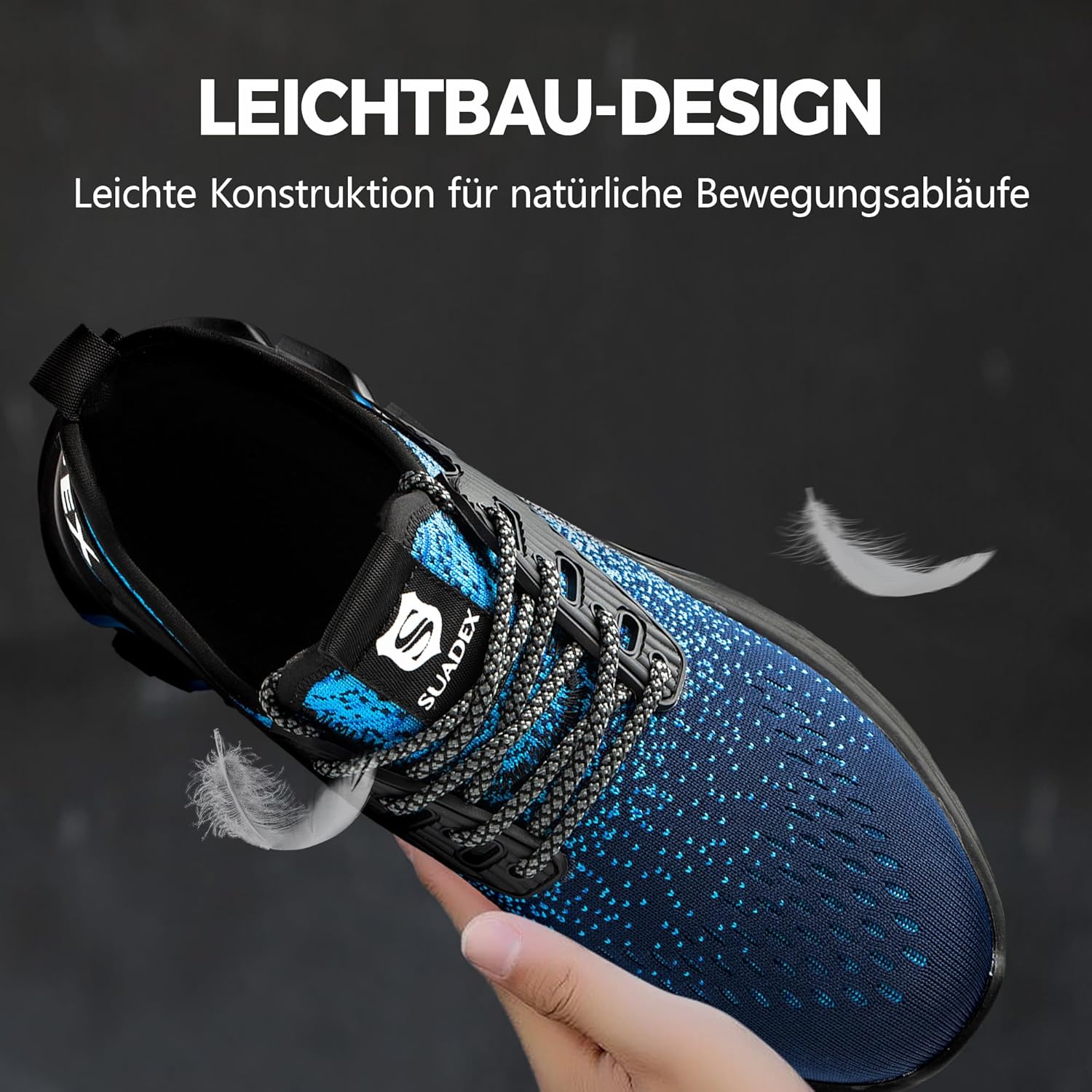 Detalle 2 de SUADEX Sicherheitsschuhe Arbeitsschuhe 37–48 EU – Leicht, atmungsaktiv, Stahlkappe