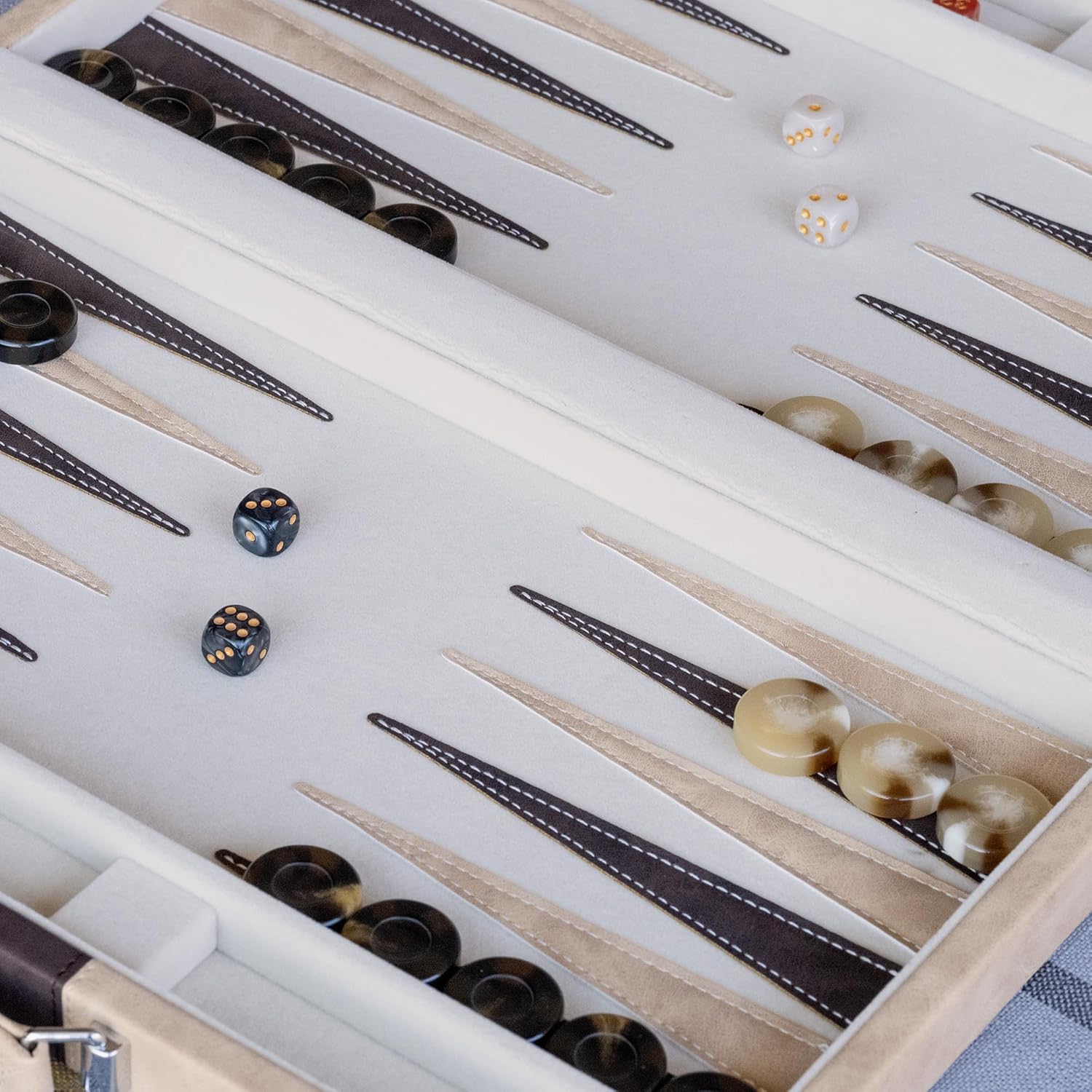 Thumbnail 6 de Lingle Backgammon set 15 inch travel game
