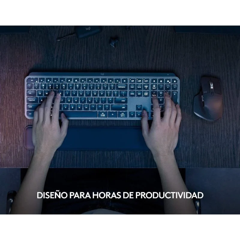 Thumbnail 3 de Logitech MX Keys S Combo (teclado y ratón inalámbricos Bluetooth) con reposamuñecas grafito