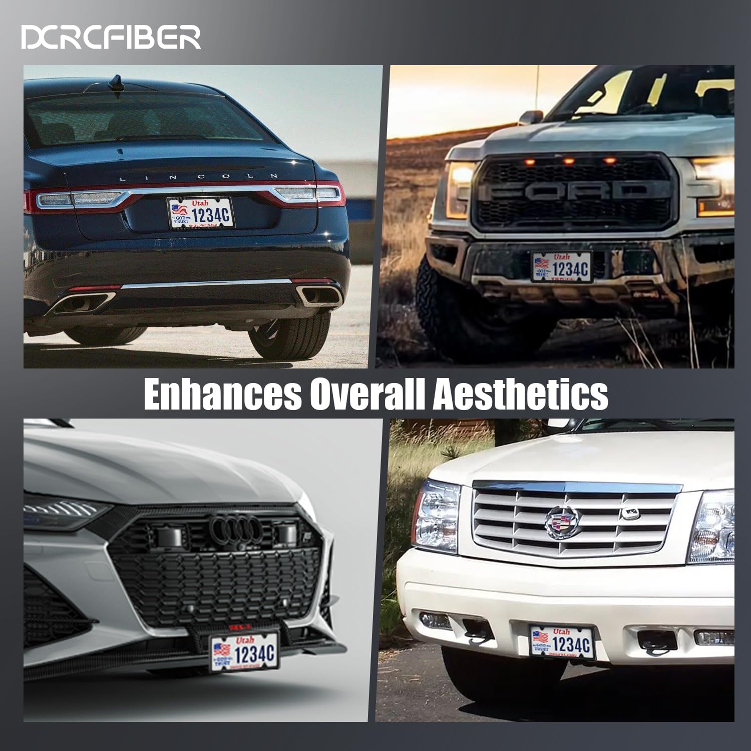Thumbnail 6 de DCRCFIBER Real Carbon Fiber License Plate Frame 🧷