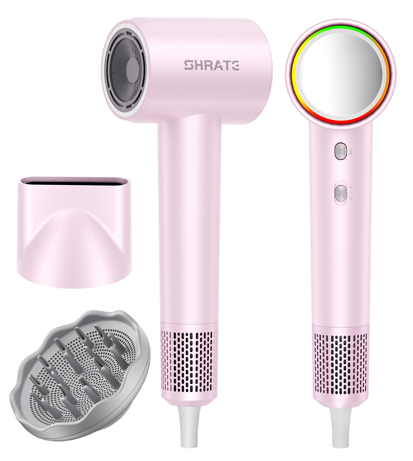 Detalle de SHRATE Professional High Speed Ionic Hair Dryer (160,000 RPM) with 500M Negative Ions & Magnetic Diffuser