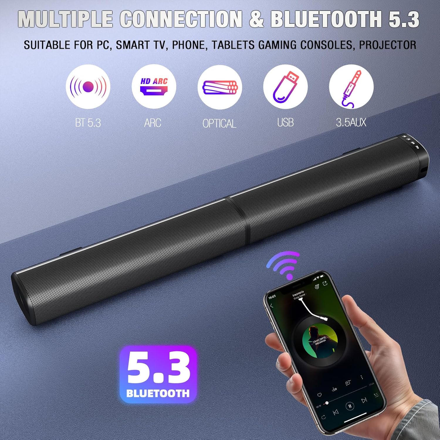 Detalle 2 de Puriom Sound Bar 100W for TV