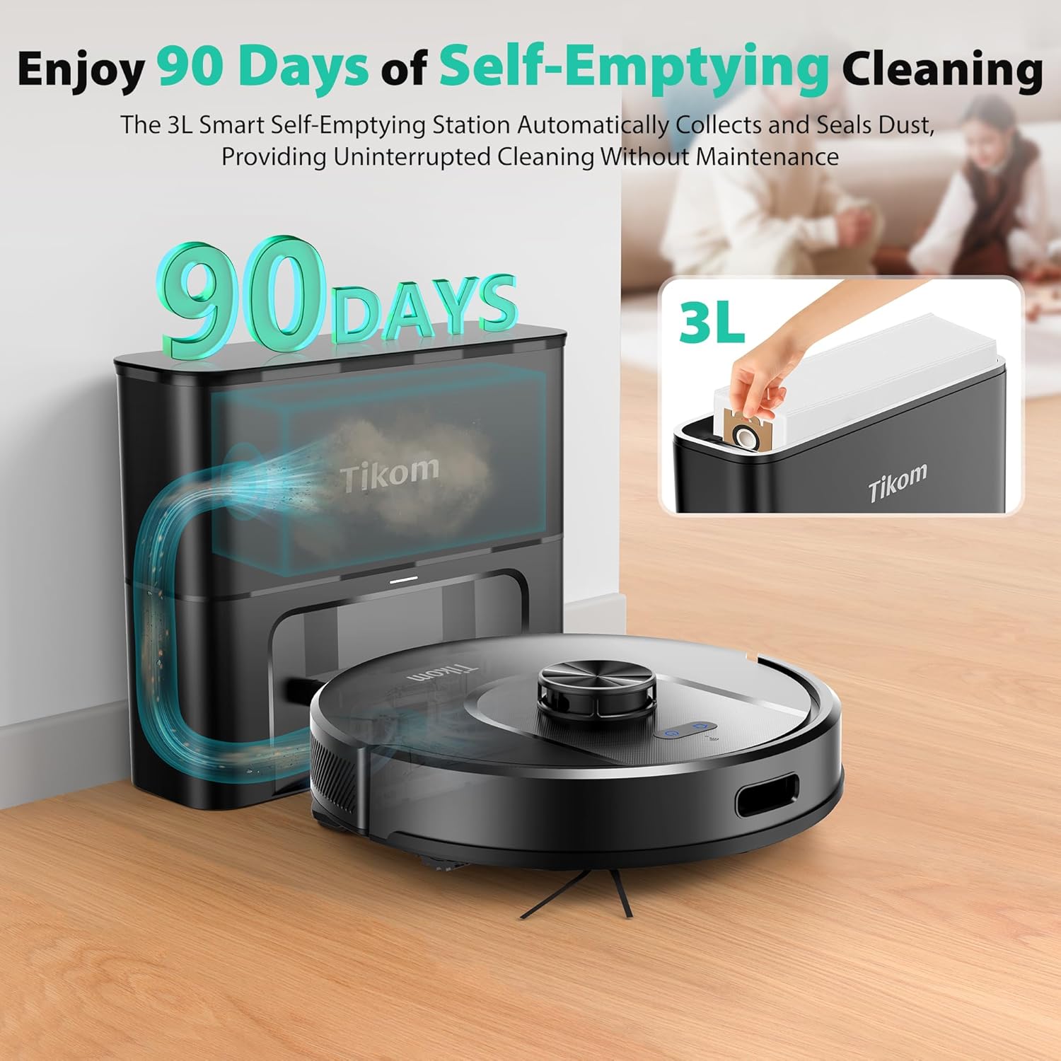 Thumbnail 1 de Tikom L8000 Plus Robot Vacuum 6000Pa 🤖