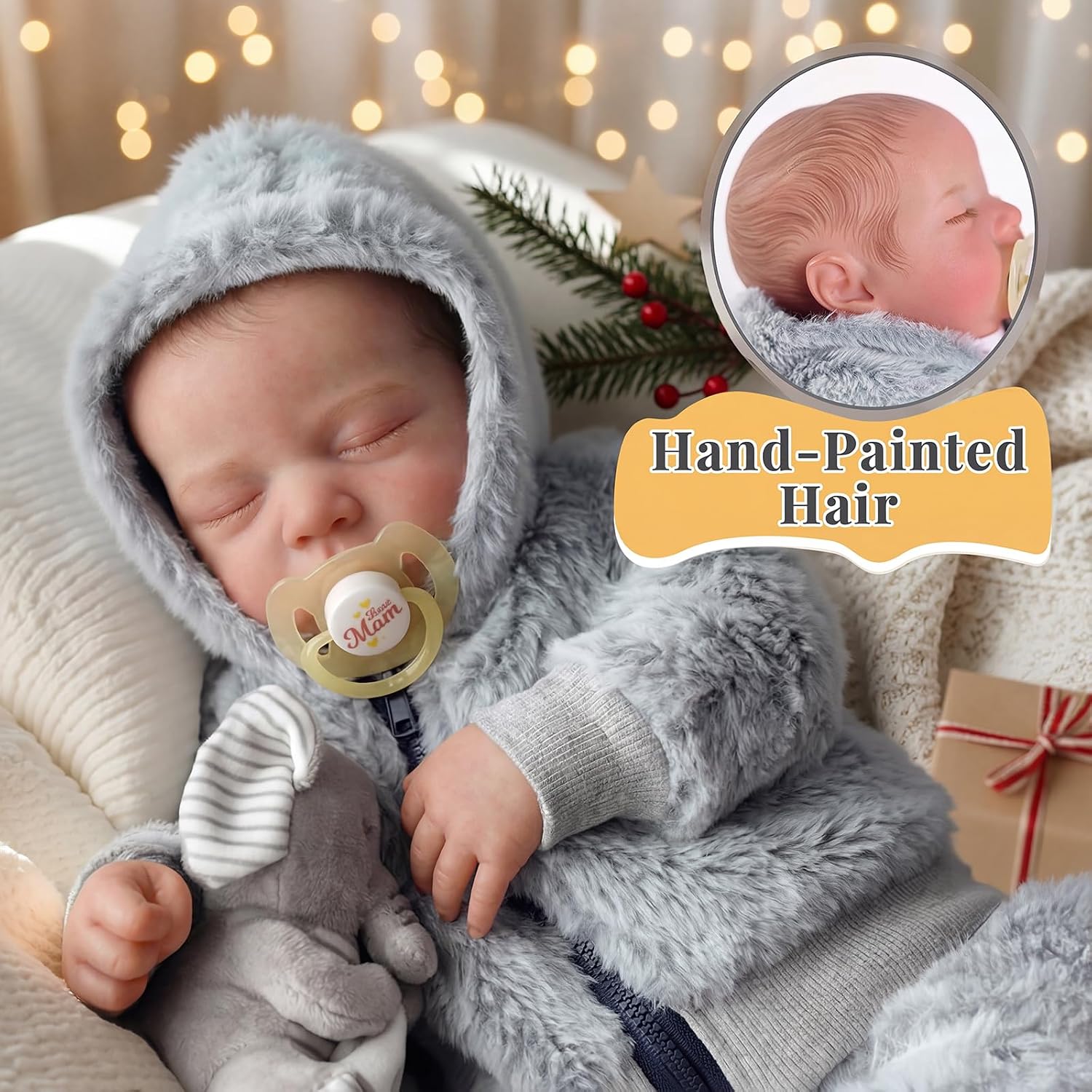 Detalle 2 de BABESIDE Lifelike Reborn Baby Doll 17-inch