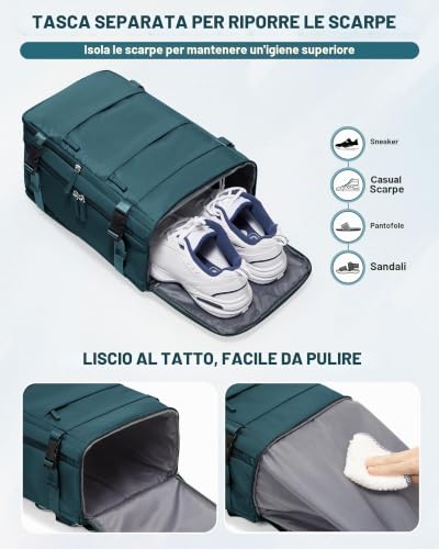 Detalle de HPLQQ Zaino 40x30x20 cm per Ryanair – Zaino da Viaggio a Mano