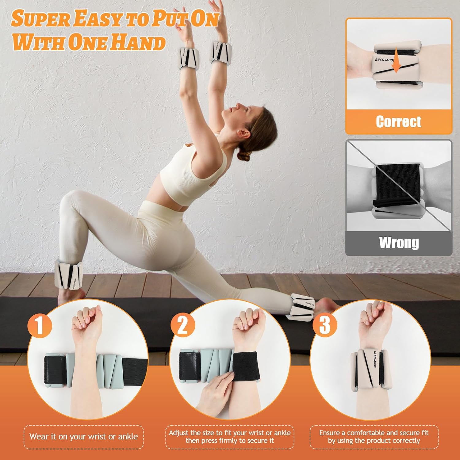 Thumbnail 5 de BECOJADDE Ankle Weights 1–3 lb Each