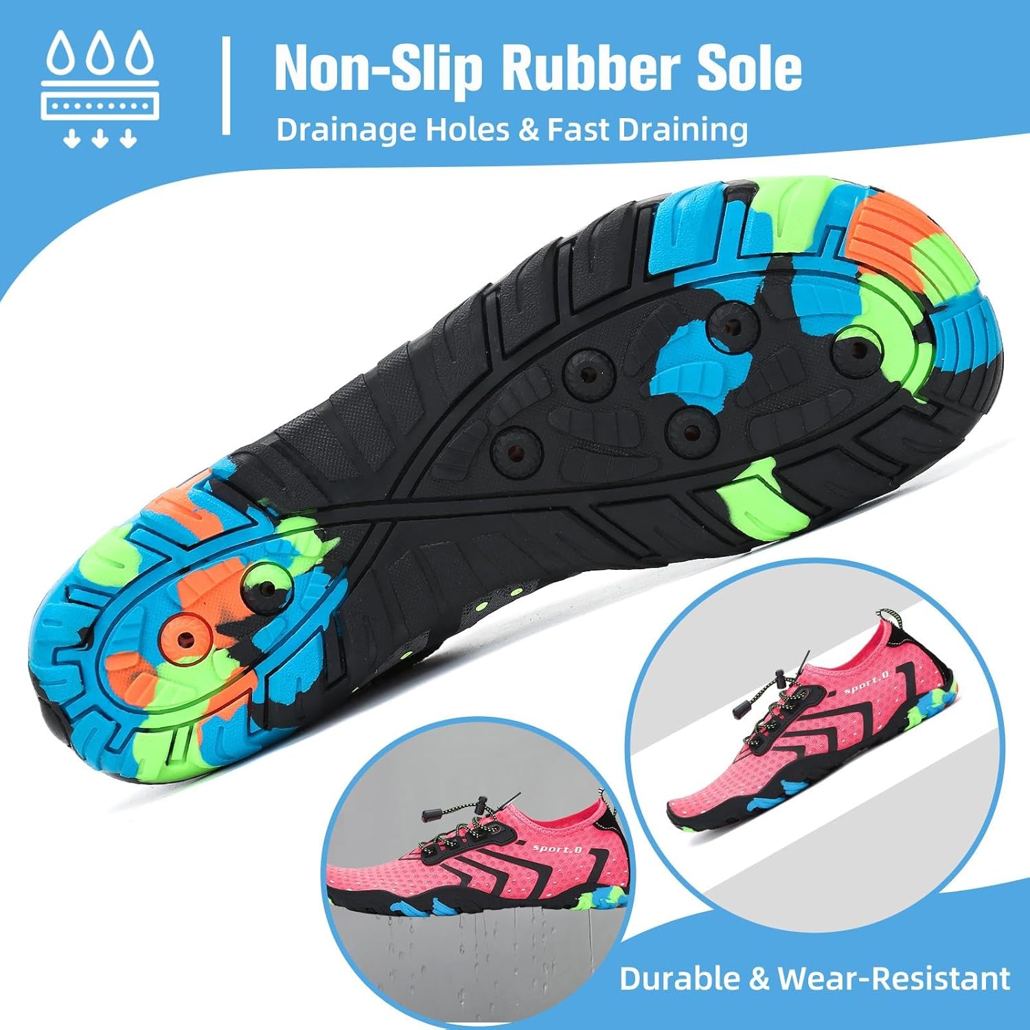 Thumbnail 4 de Mishansha Water Shoes for Women & Men: Quick-Dry Barefoot-Feel Aqua Shoes