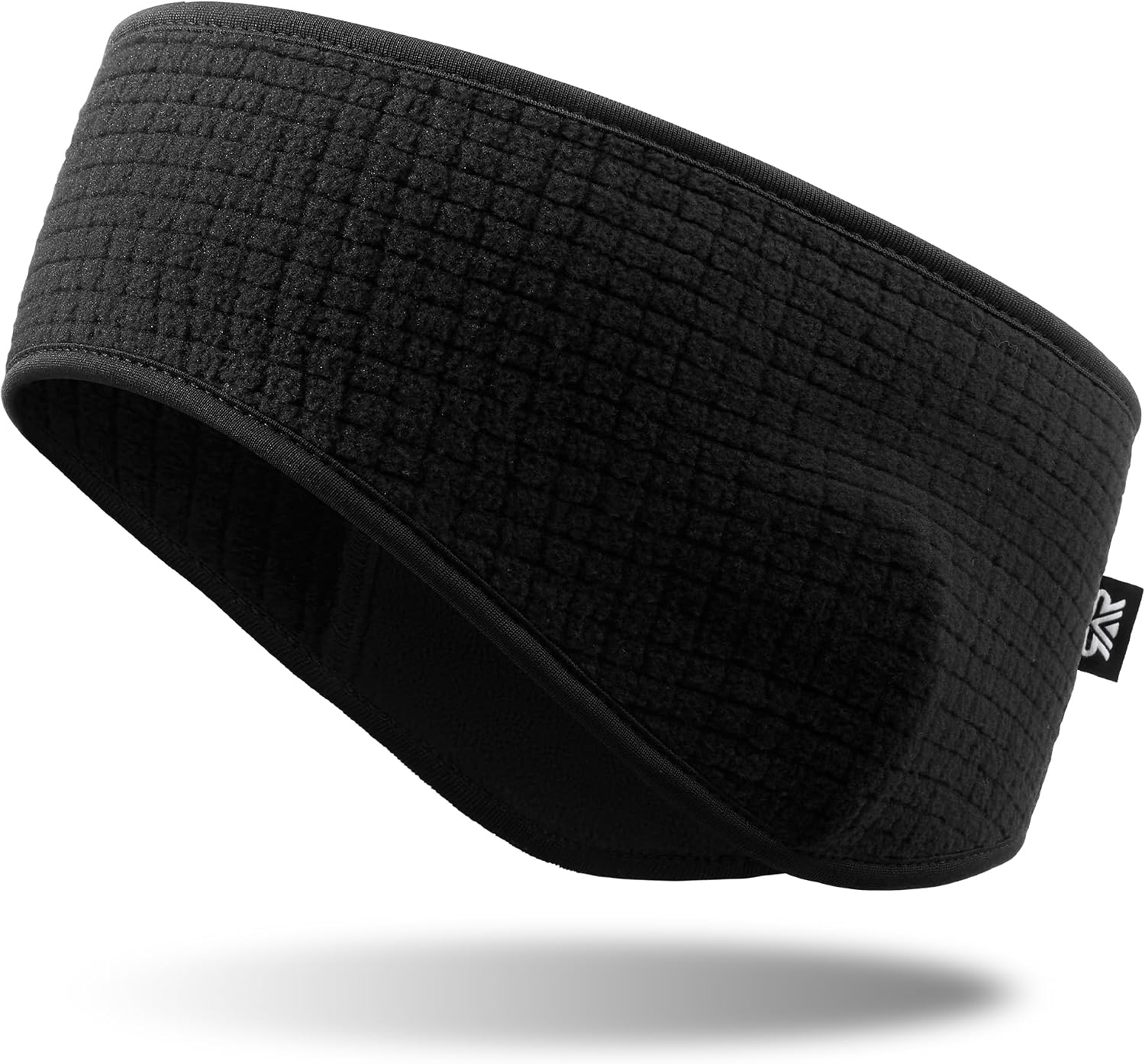 Detalle de SUNMECI Grid Fleece Ear Warmer Headband, Lightweight Stretch Fit, Double-Layer Ears
