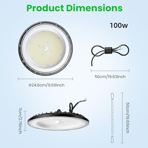 Thumbnail 7 de 6PCS UFO LED 100W 🚧 Iluminación Industrial Impermeable