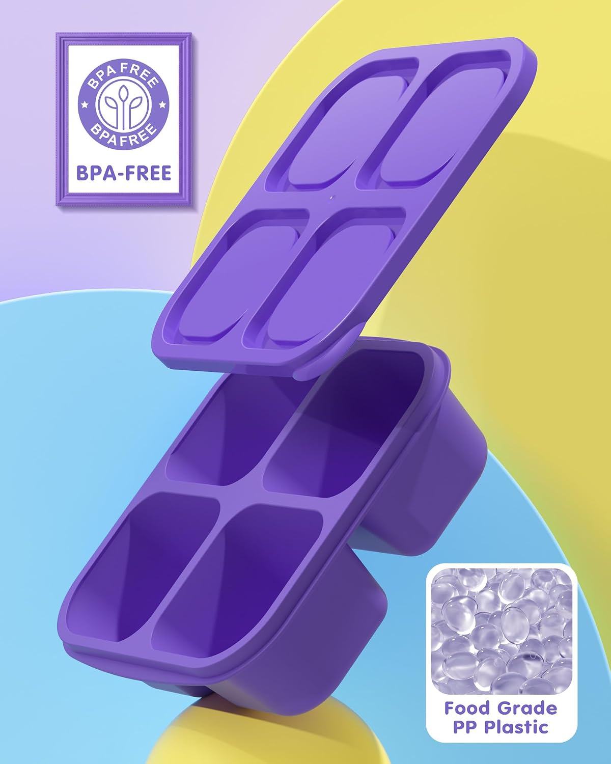 Detalle 1 de Canfanni Divided Snack Containers, 4 Compartments