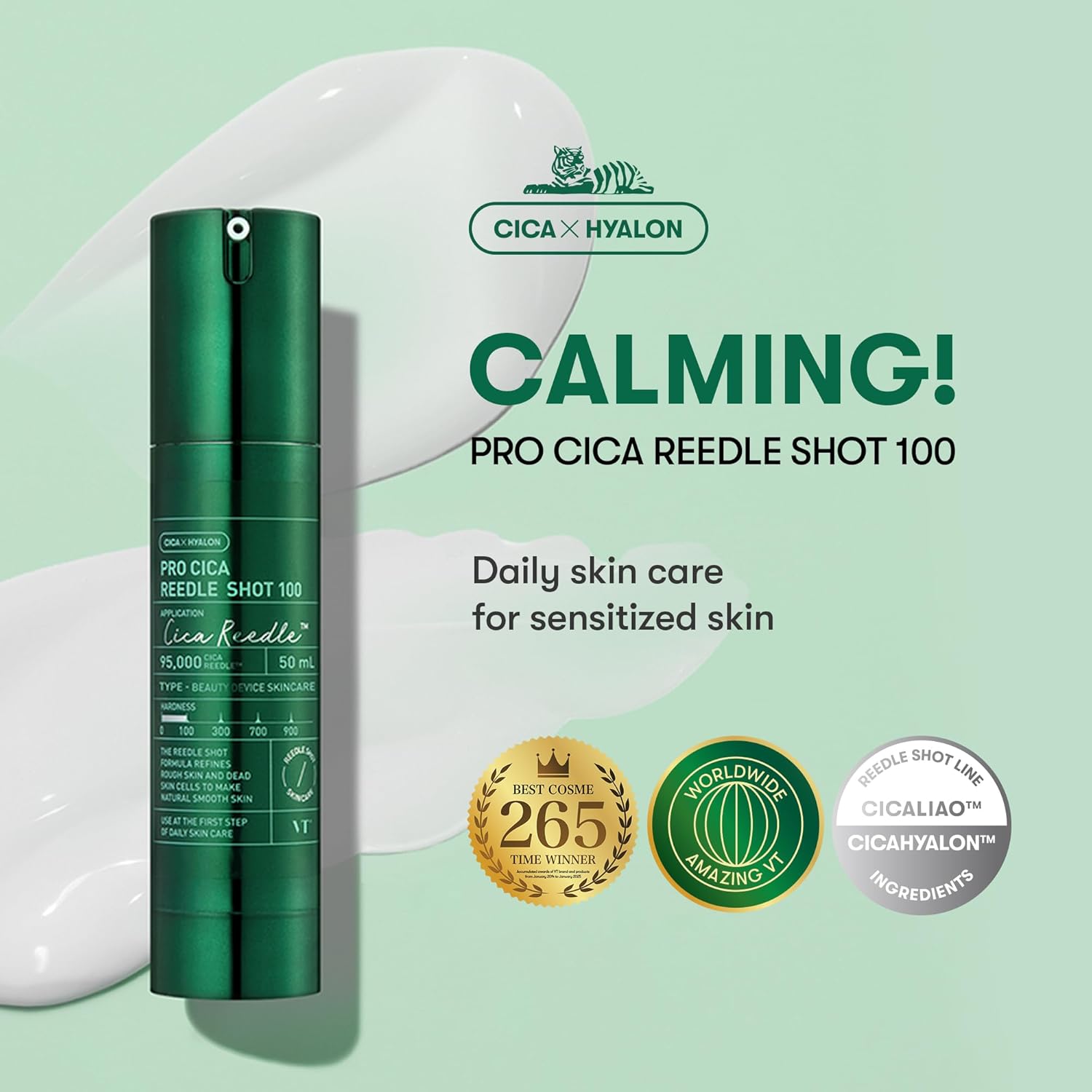 Thumbnail 1 de VT COSMETICS Pro Cica Reedle Shot 100 Serum (Centella + Cica Exosome & Spicule Microneedling Formula), 1.69 fl oz (50ml)