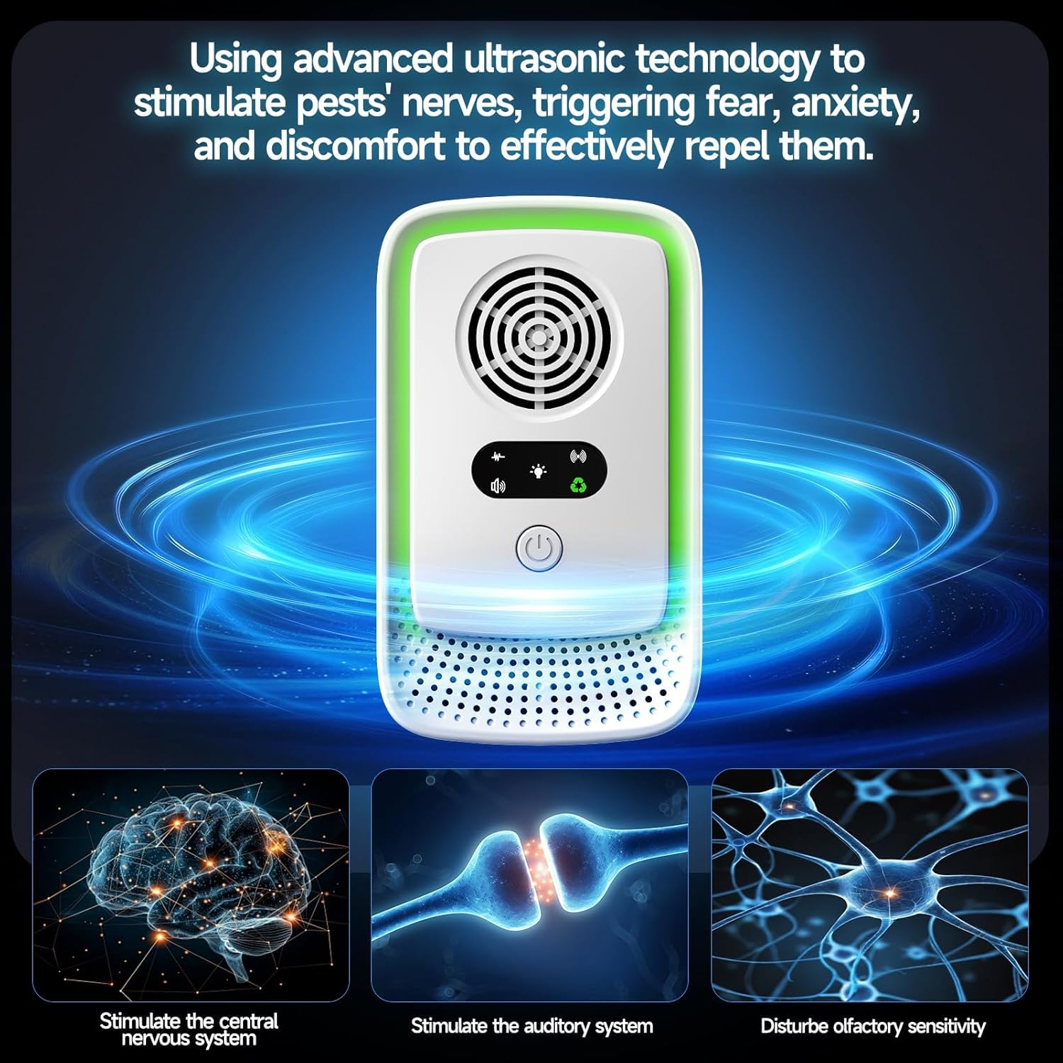 Thumbnail 1 de Gecool 6 Pack Ultrasonic Pest Repeller with 4 Modes and Wide Frequency Coverage