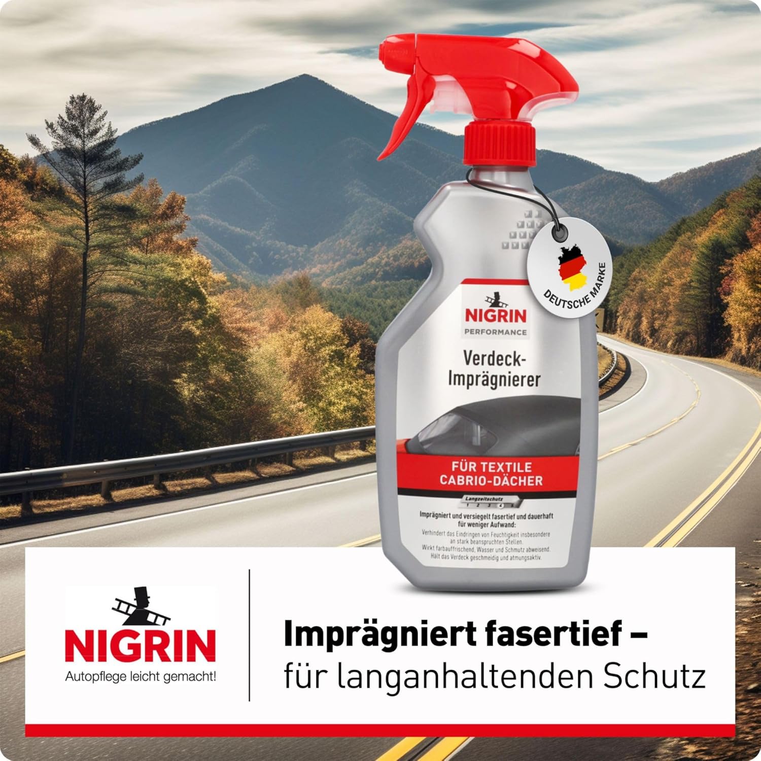 Thumbnail 1 de NIGRIN Verdeck Imprägnierer 500 ml – wasser- und schmutzabweisend, bis zu 6 Monate Abperl-Effekt