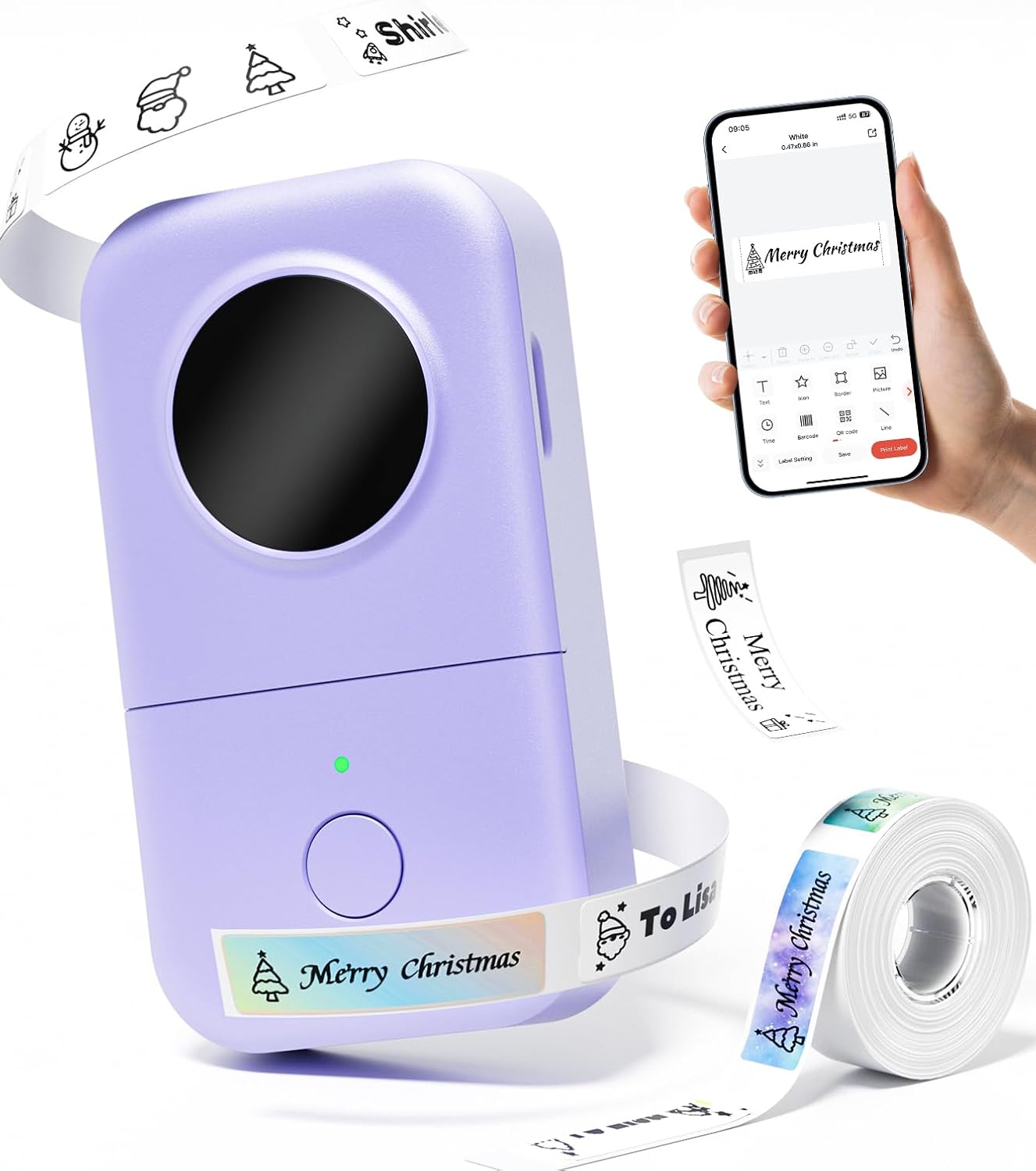 Phomemo D30 etichettatrice Bluetooth 1 rotolo