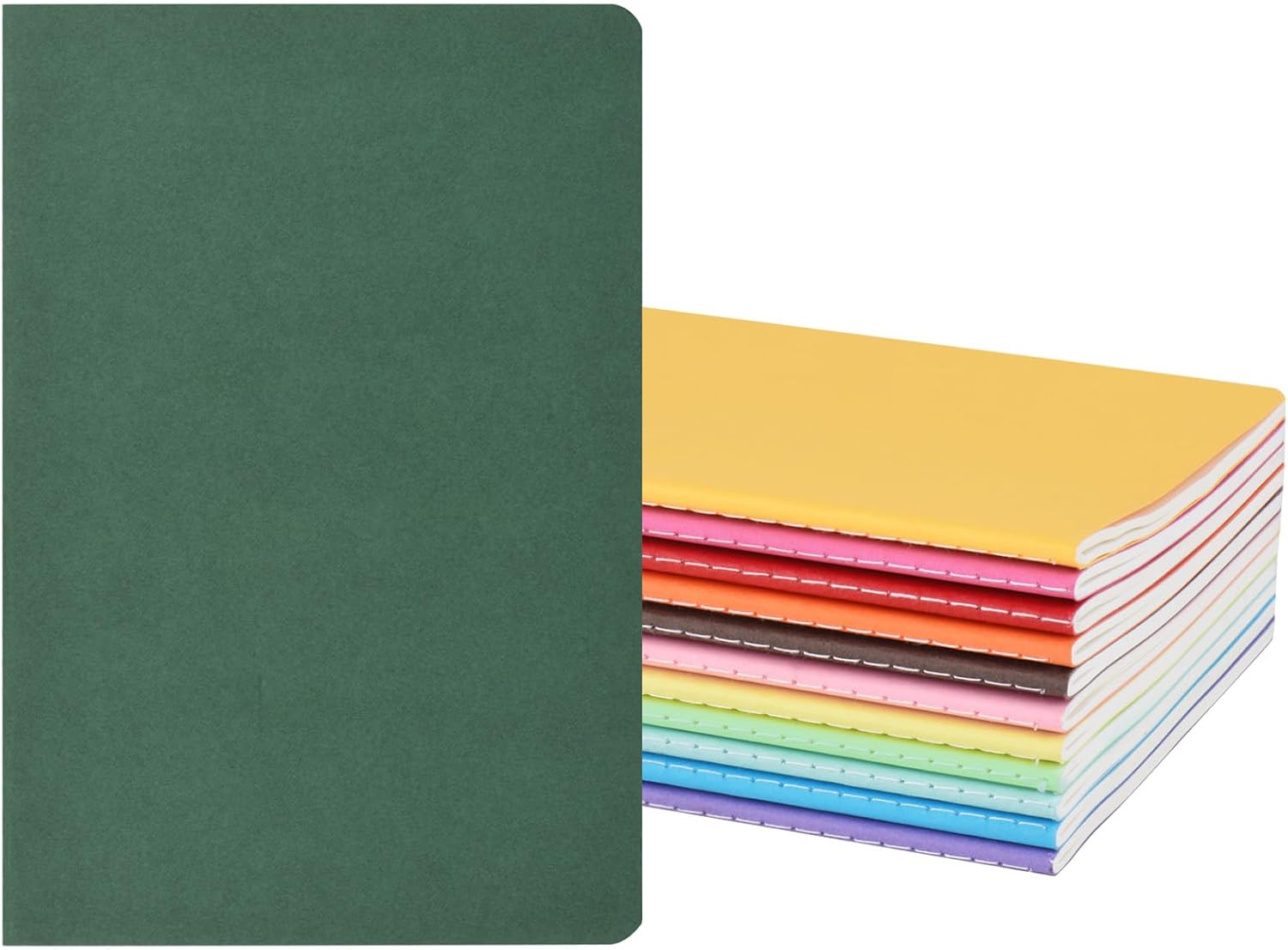 Detalle de ZCZN Quaderno Appunti A5 – Confezione da 12 quaderni, 60 pagine ciascuno