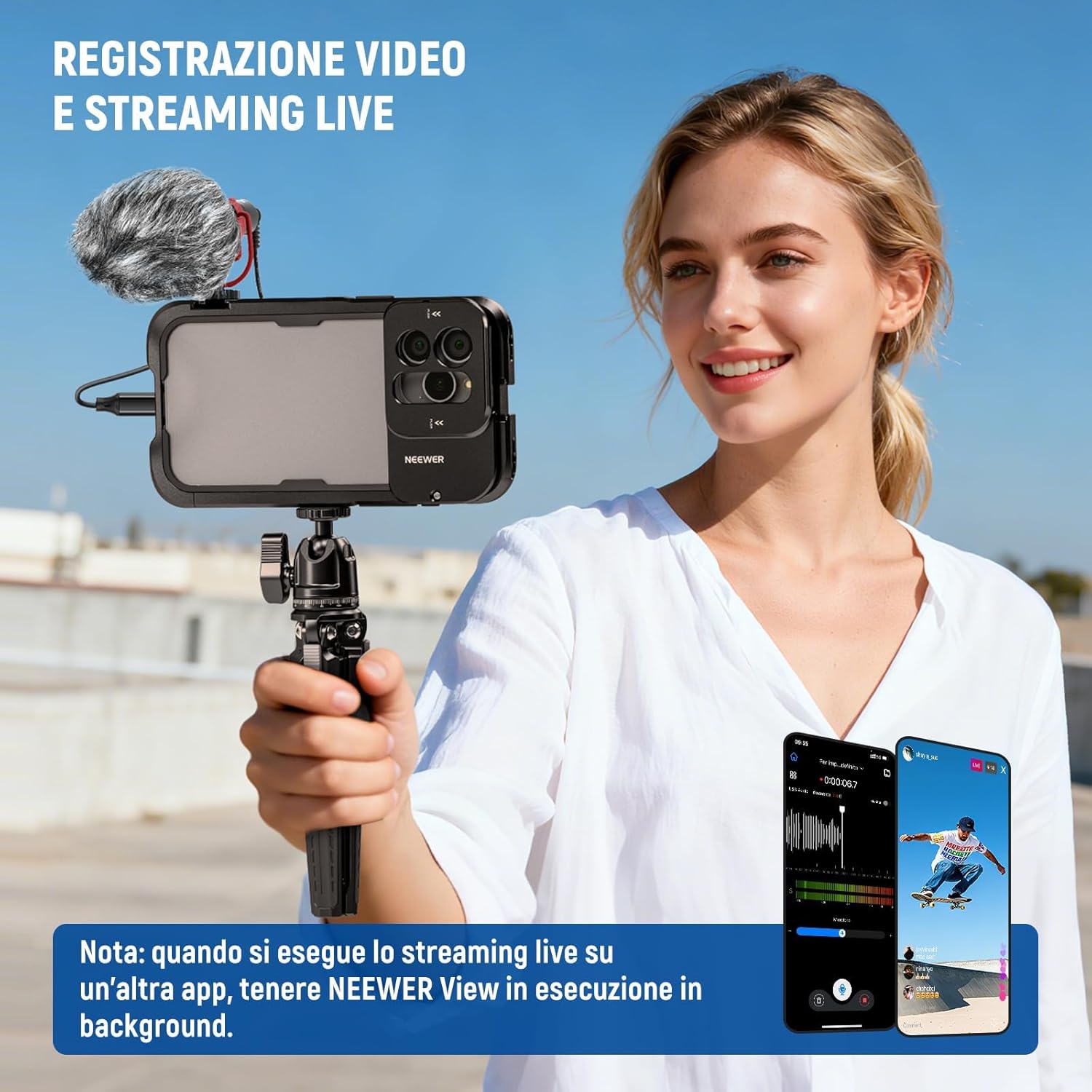Thumbnail 6 de Neewer Microfono Vlog Plug & Play mini supercardioide TRS 3,5 mm + USB‑C OTG