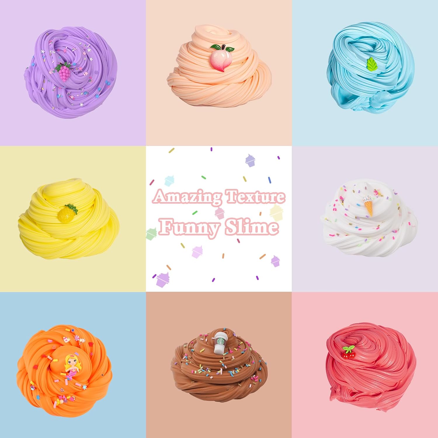Detalle 2 de Fluffy Mini Butter Slime Kit 32-pack