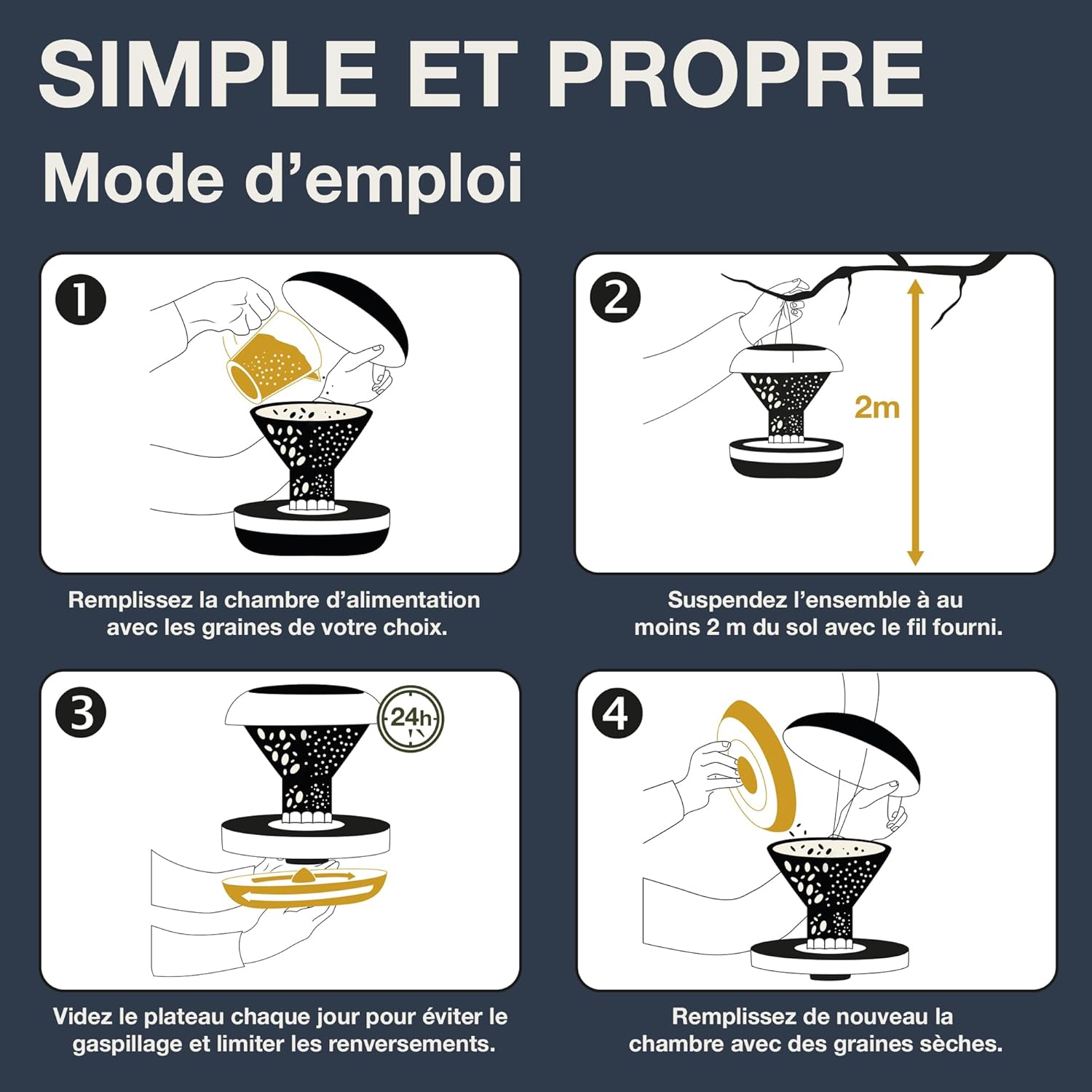Thumbnail 6 de SWISSINNO Mangeoire à Oiseaux Smart Birds Chur — Haute Résistance aux Écureuils, Aluminium Moulé et Toit ASA