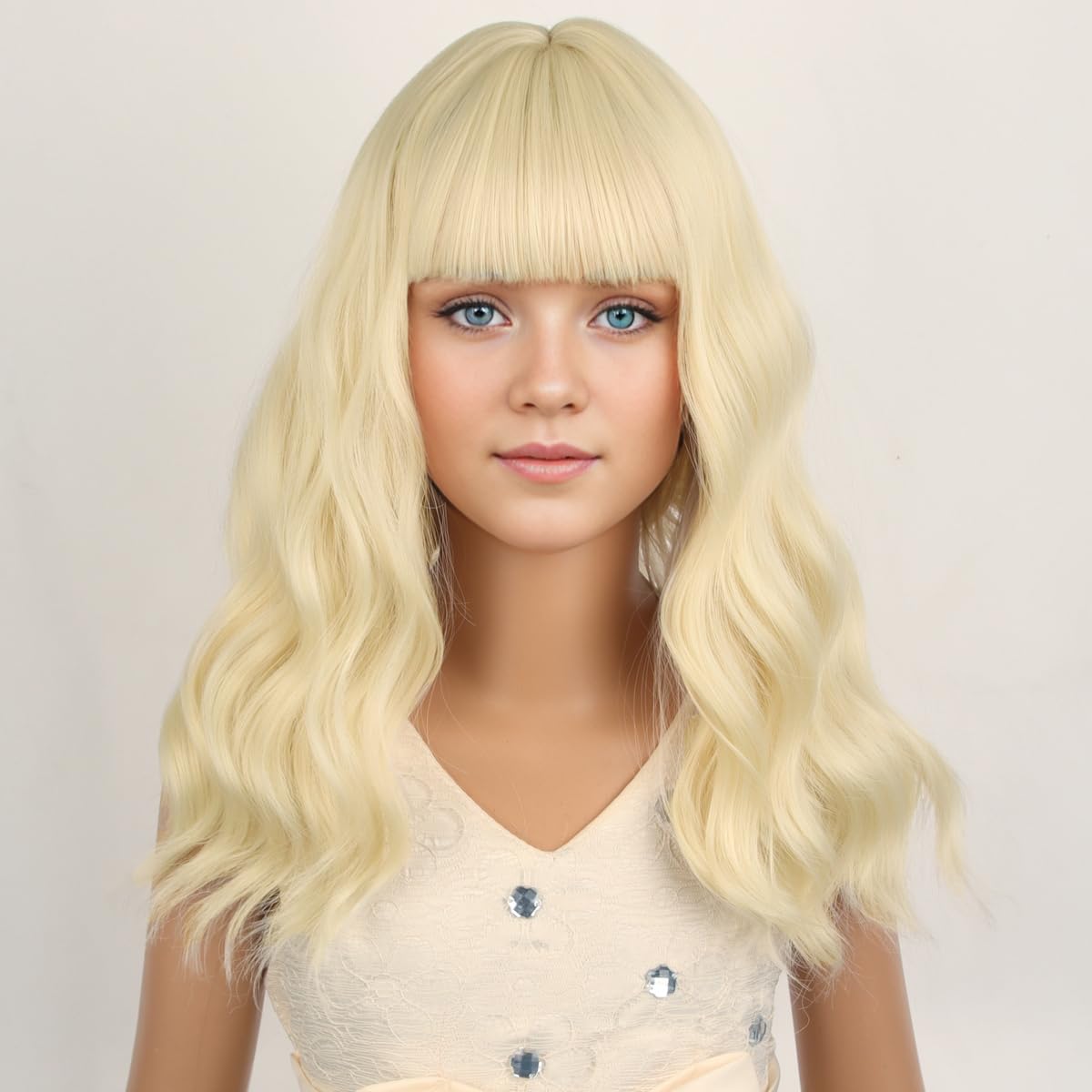 PATTNIUM Kids Blonde Wig, 12-Inch