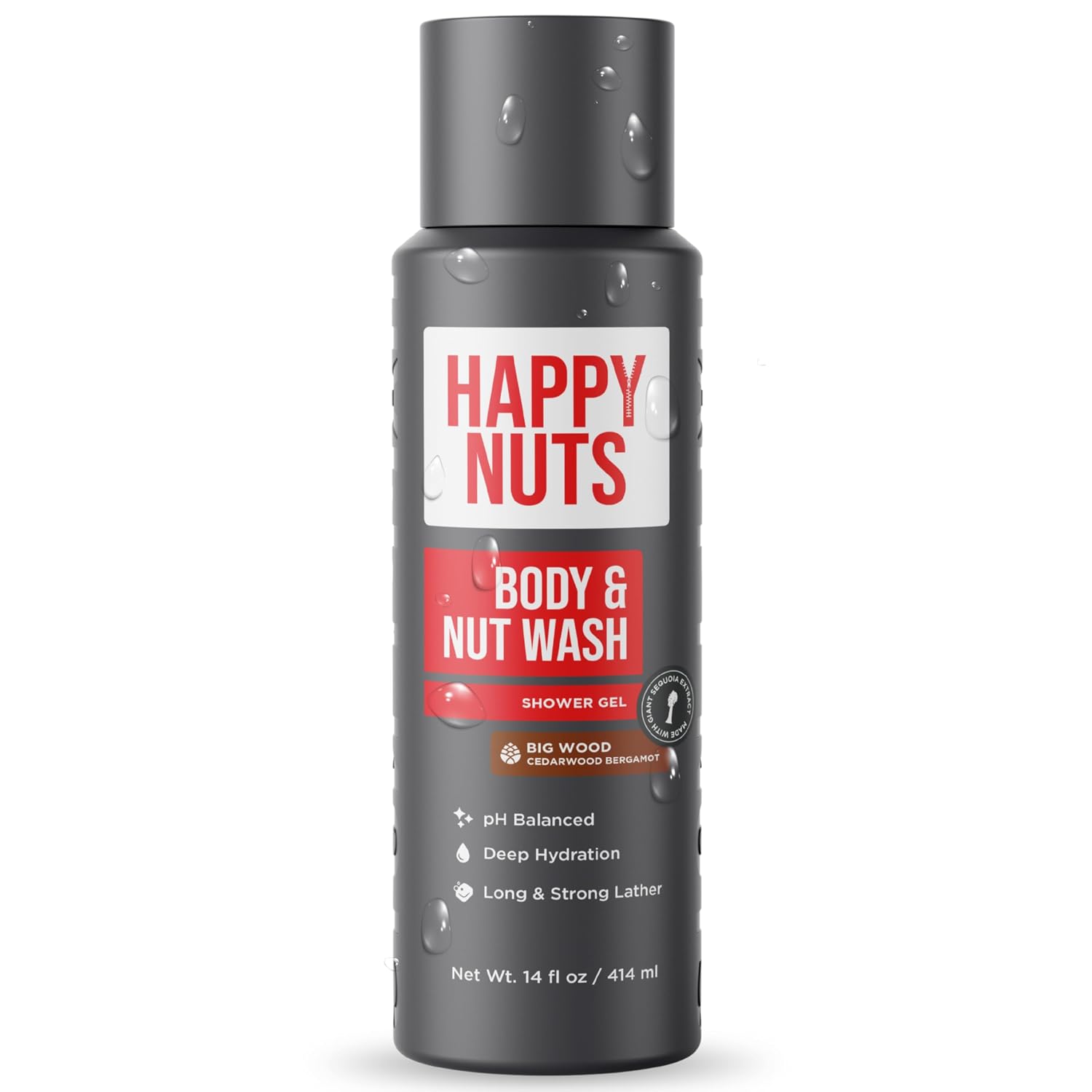 Detalle de HAPPY NUTS Big Wood men's shower gel