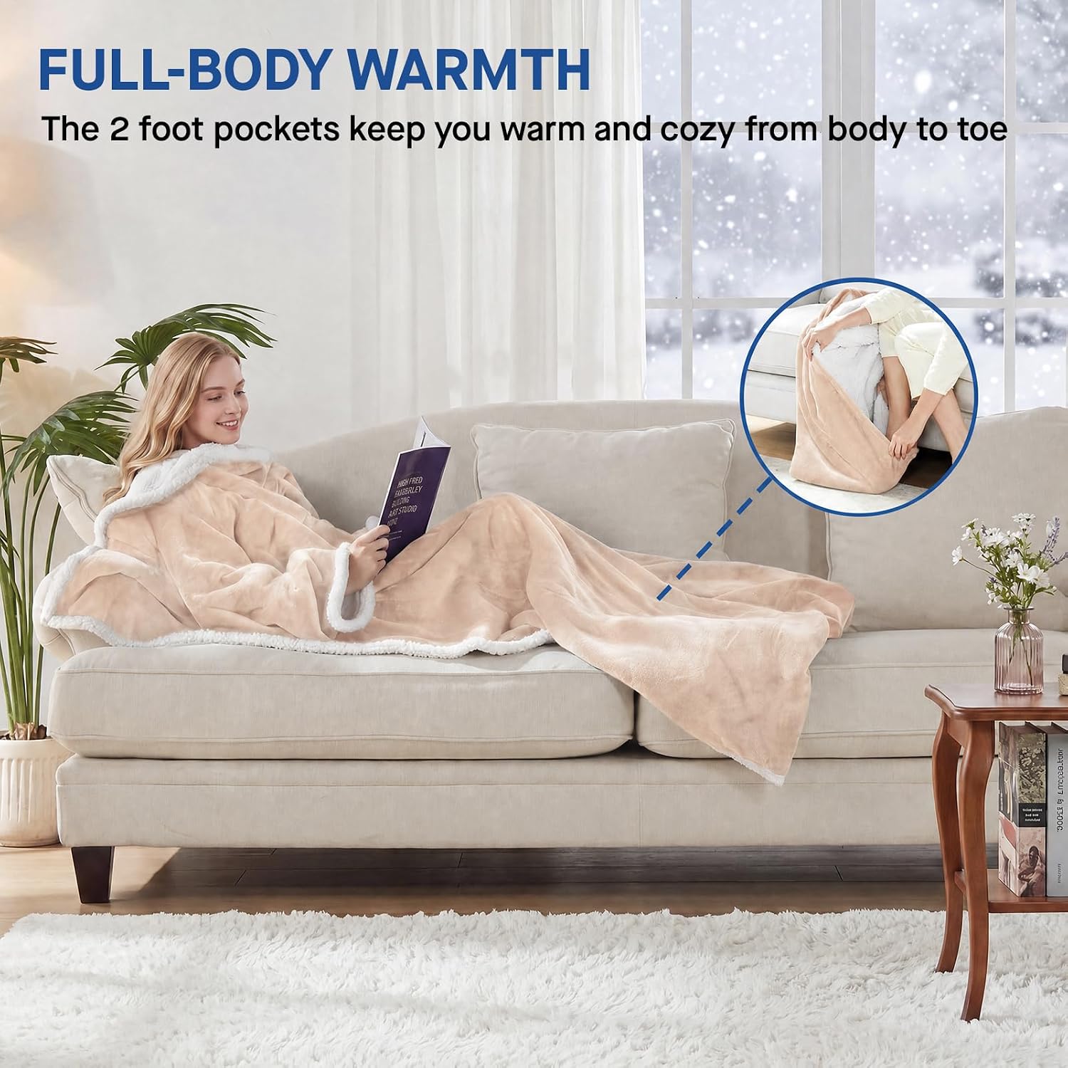 Detalle de Sealy Wearable Electric Blanket, 50 x 70 in