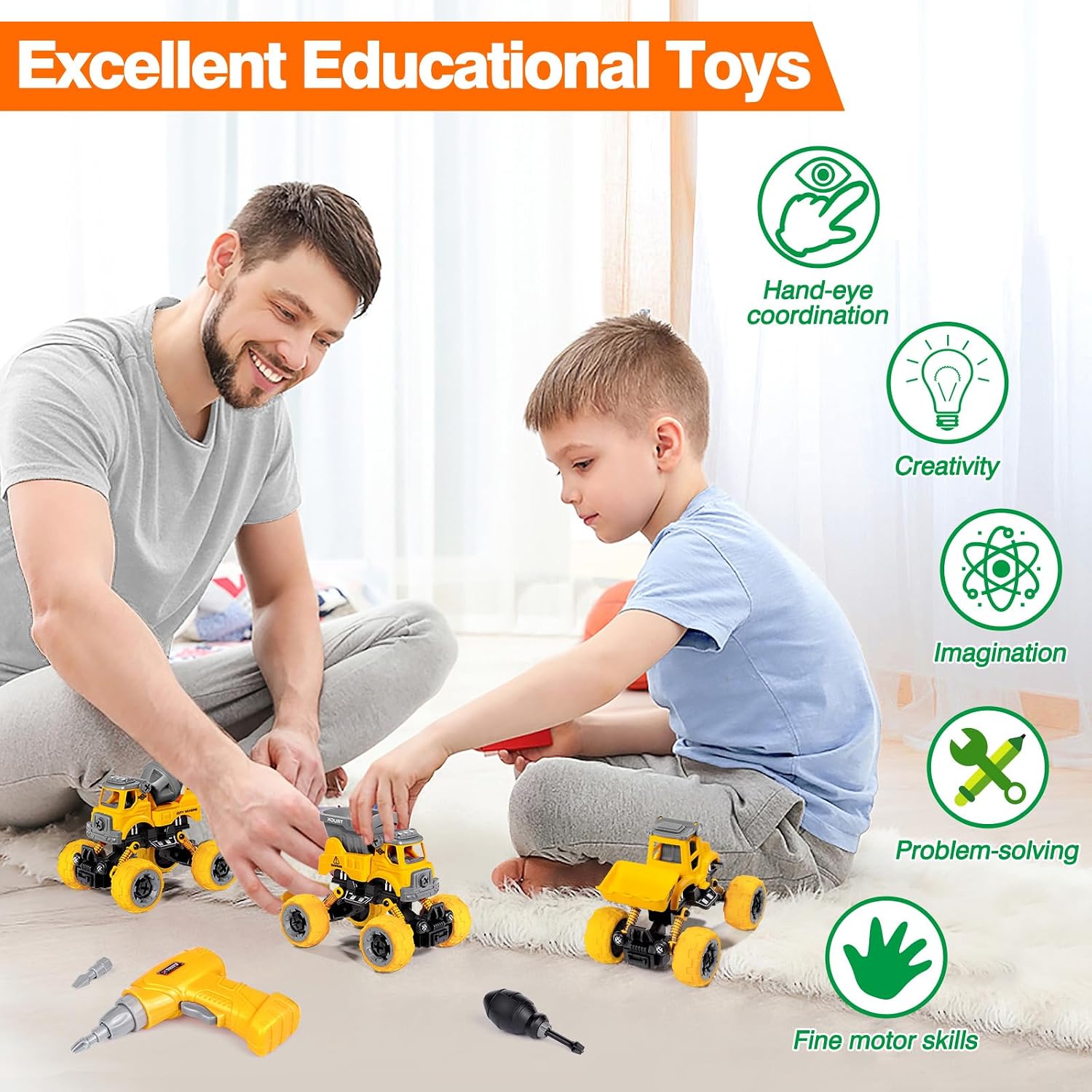 Detalle 1 de LUDILO Take-Apart Construction Toy Set, 4-Piece