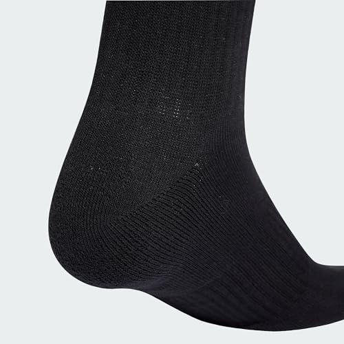 Detalle de Adidas Unisex Adulto 3Stripes Cushioned Sportswear Crew Socks 3 Pair Pack – black/white/white, taglia 45-48