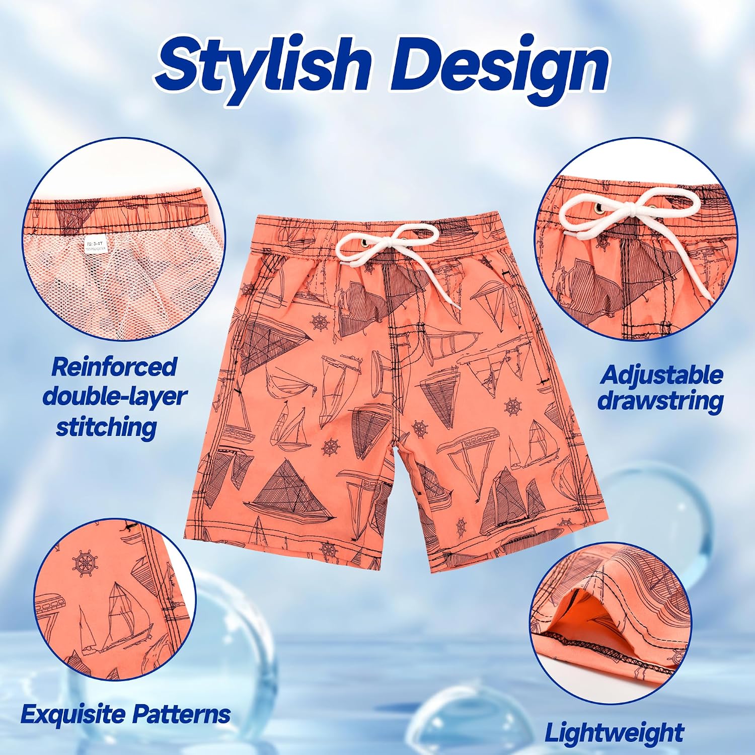Detalle 1 de GENTABY Boys beach swim shorts
