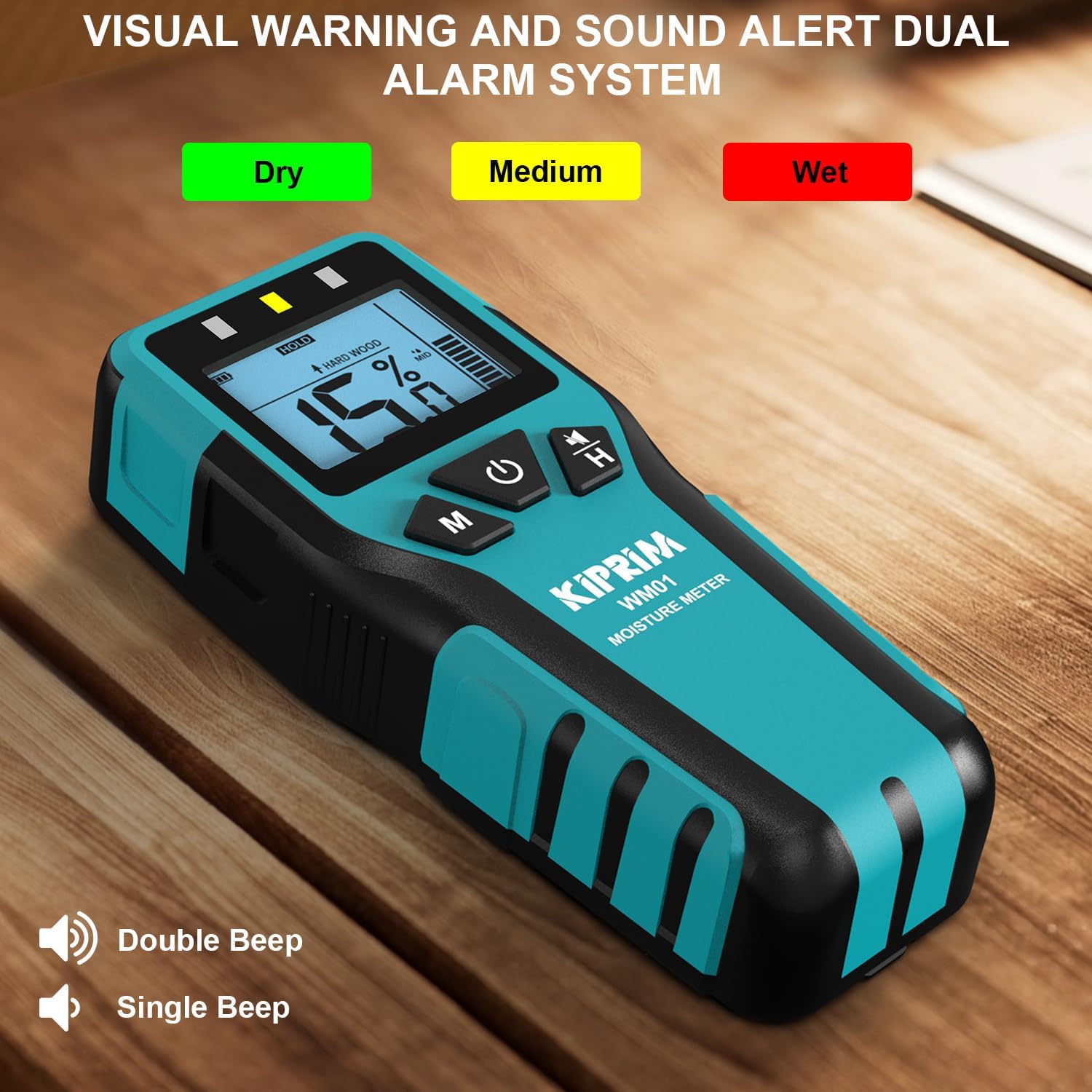 Thumbnail 4 de Kiprim Pinless Damp Meter 4-mode moisture meter