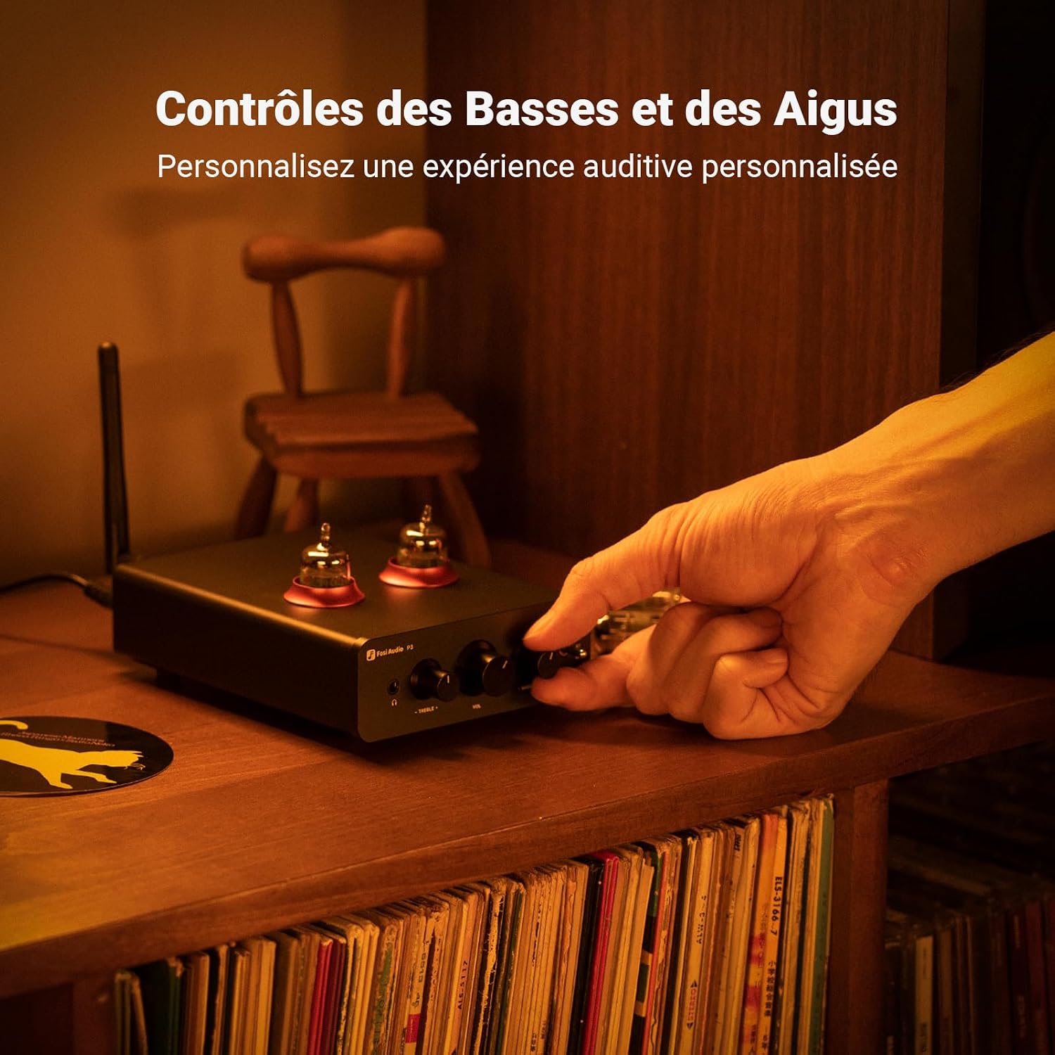 Detalle 2 de Fosi Audio P3 Préamplificateur à tubes 54 V