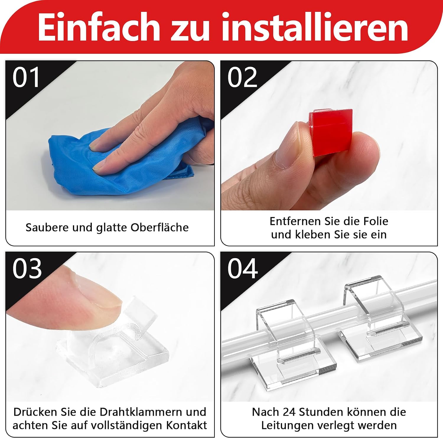 Detalle 2 de Abnii Kabelhalter 100 Stück 16,8 mm