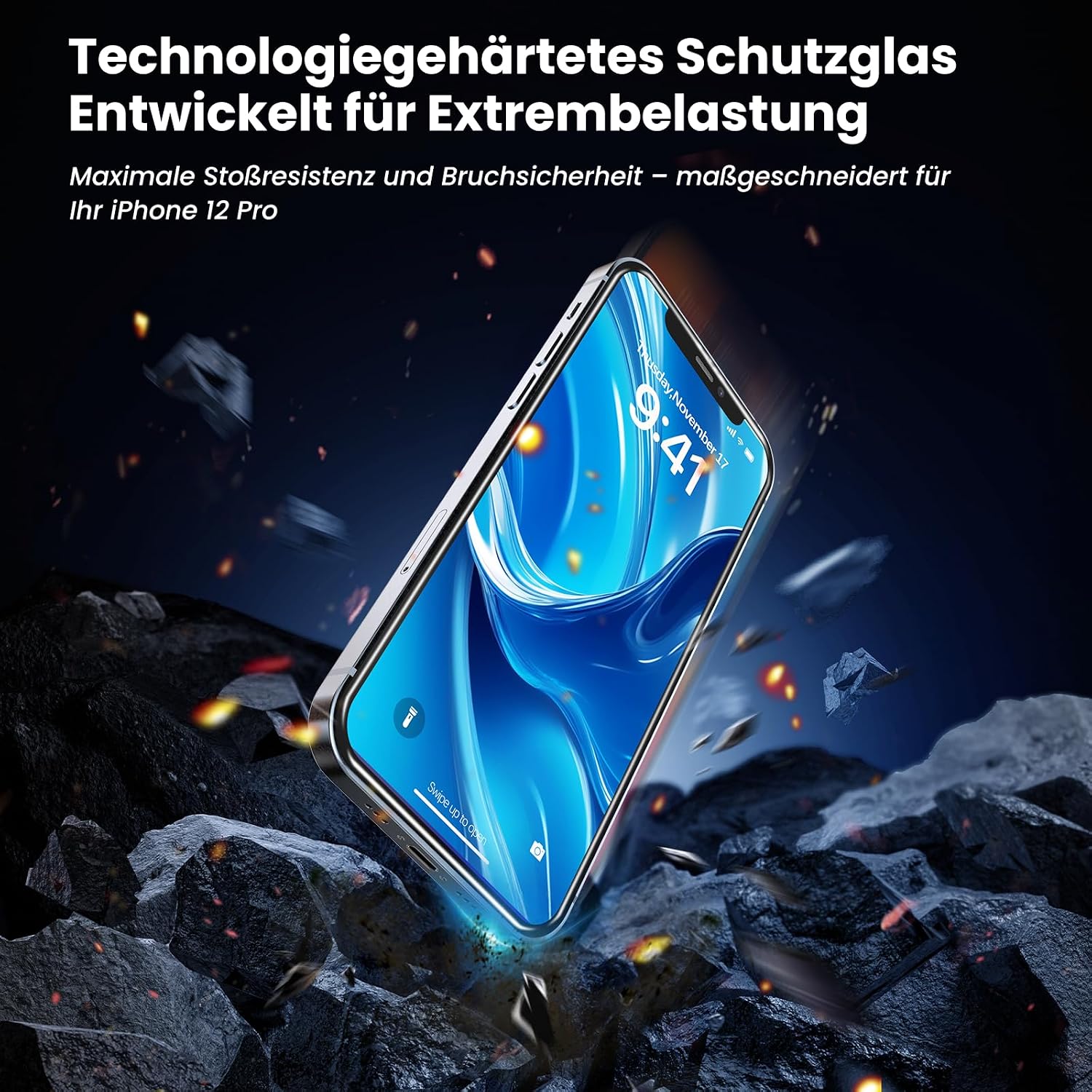 Detalle de DEINODON Panzerglas iPhone 12, 2 Stück