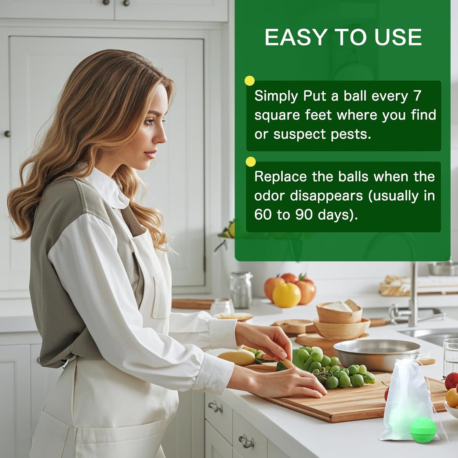 Thumbnail 5 de Jiaonayiyi Natural Peppermint Oil Mouse & Rat Repellent Balls (10 pack) – Indoor & Outdoor pest control