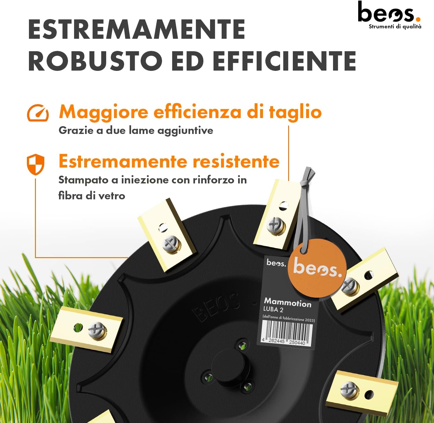 Thumbnail 4 de BEOS Dischi di taglio per robot tosaerba Premium compatibili con Mammotion LUBA2 AWD (dal 2025 in poi) – 2 piatti per 8 lame, Ø 173 mm