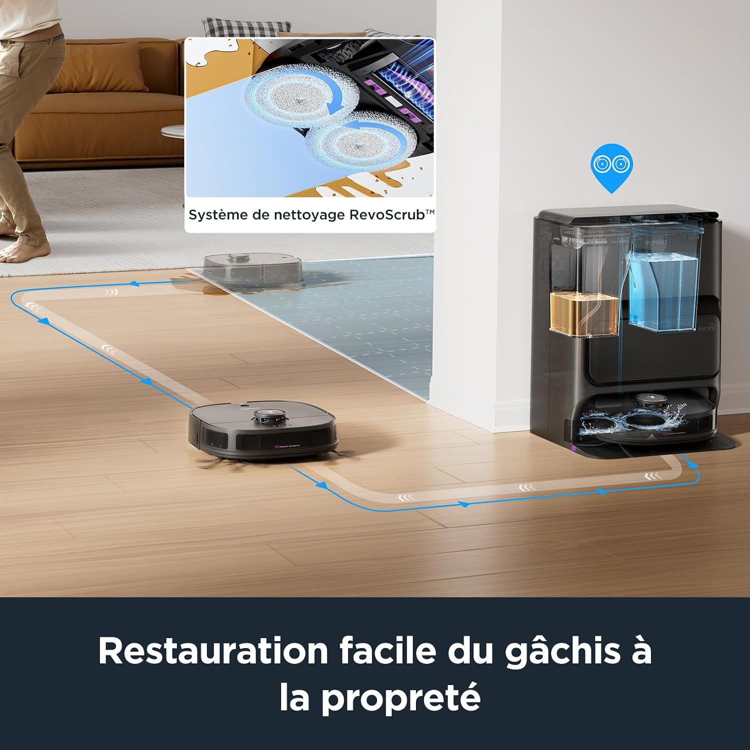 Detalle de Eureka J12 Ultra robot aspirateur 5000Pa 🧹