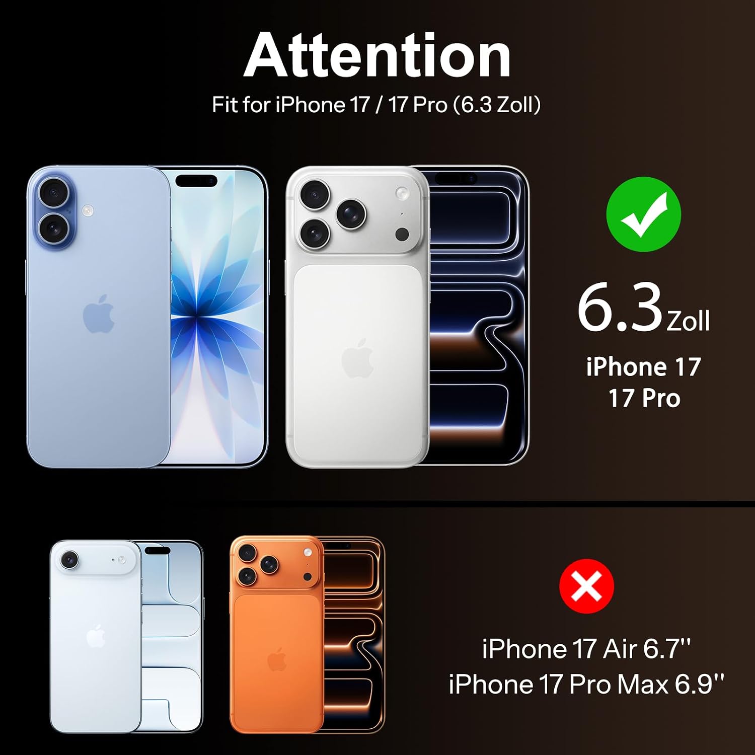 Detalle 2 de SPARIN Sichtschutz iPhone 17 Pro 6,3 Zoll