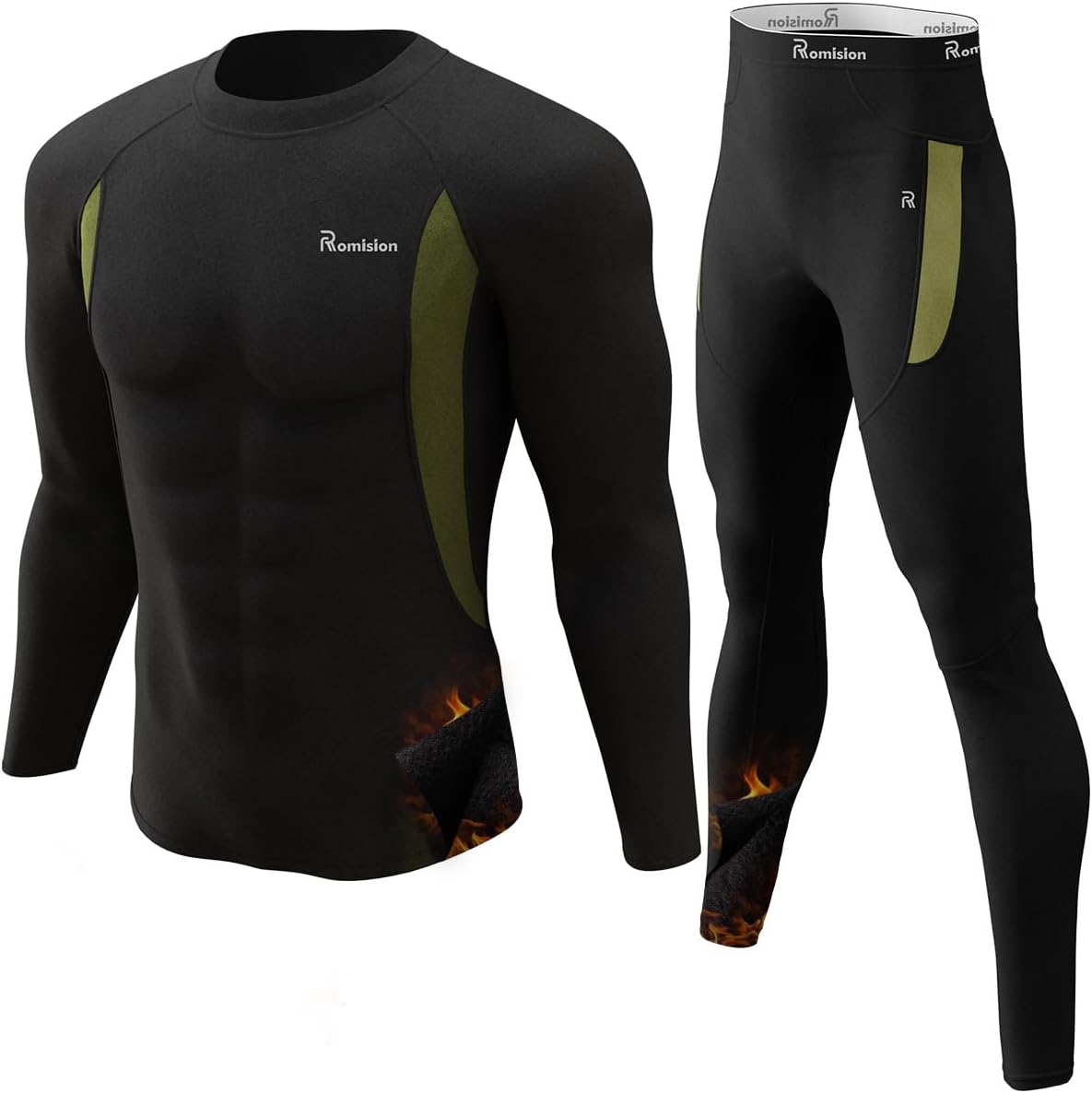 Detalle de romision Thermal Underwear Base Layer set for Cold Weather 🧣