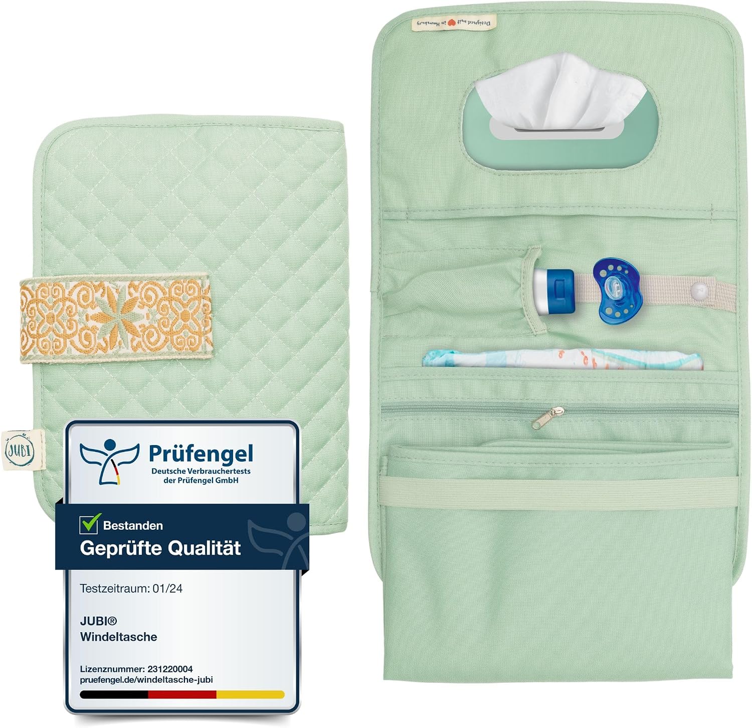 Thumbnail 6 de Jubi Borsa Cambio Neonato con Fasciatoio Portatile – Compatta, Grande Capacità e Organizer per Viaggio e Passeggino