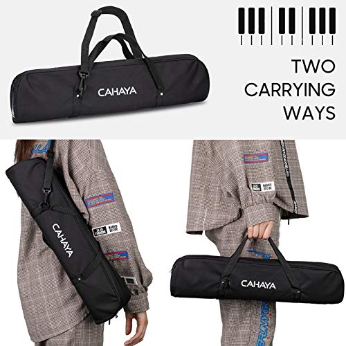 Detalle de CAHAYA Pianola Melodica 32 Tasti con Custodia – Bianco/Nero