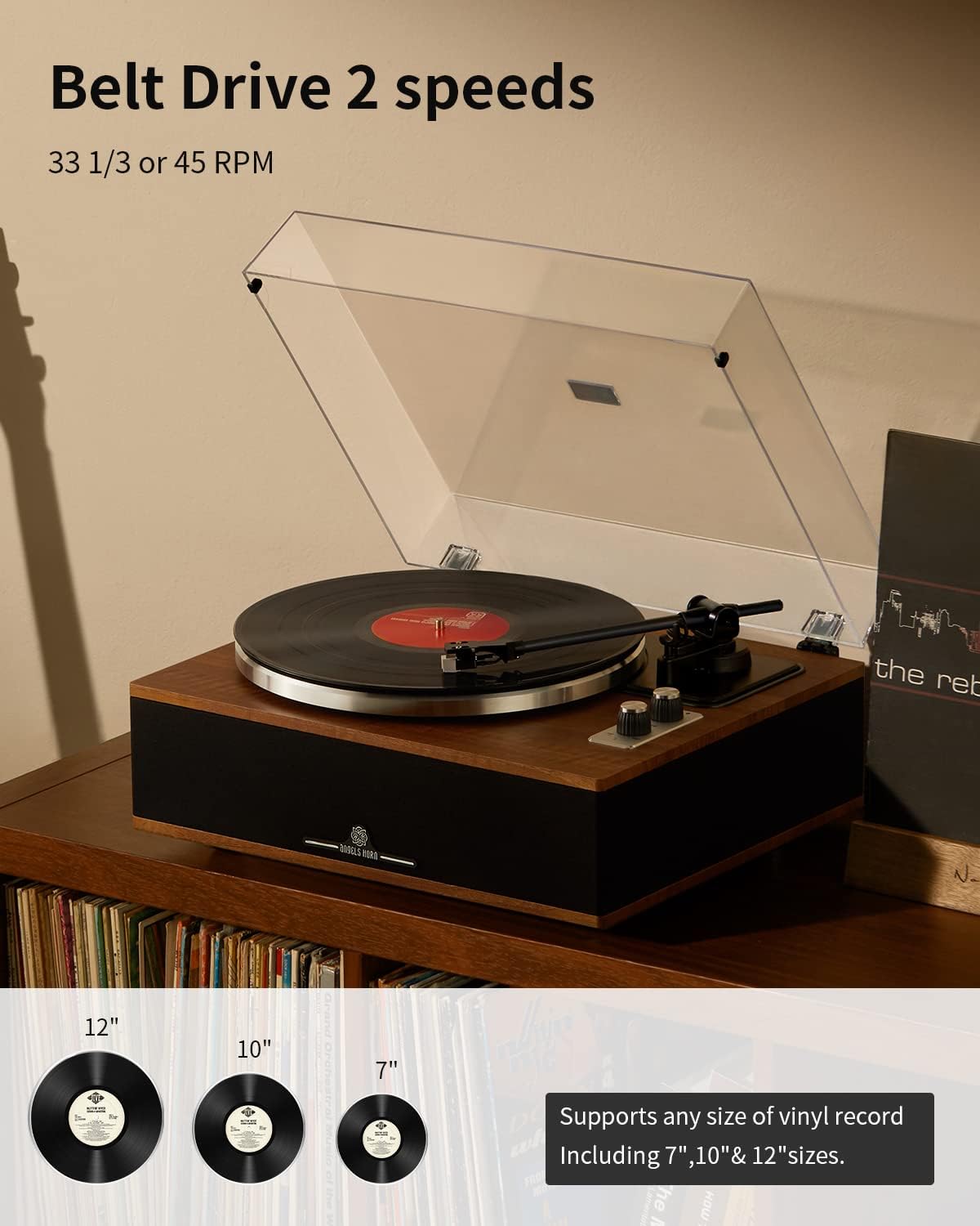 Detalle 2 de Angels Horn Vinyl Record Player
