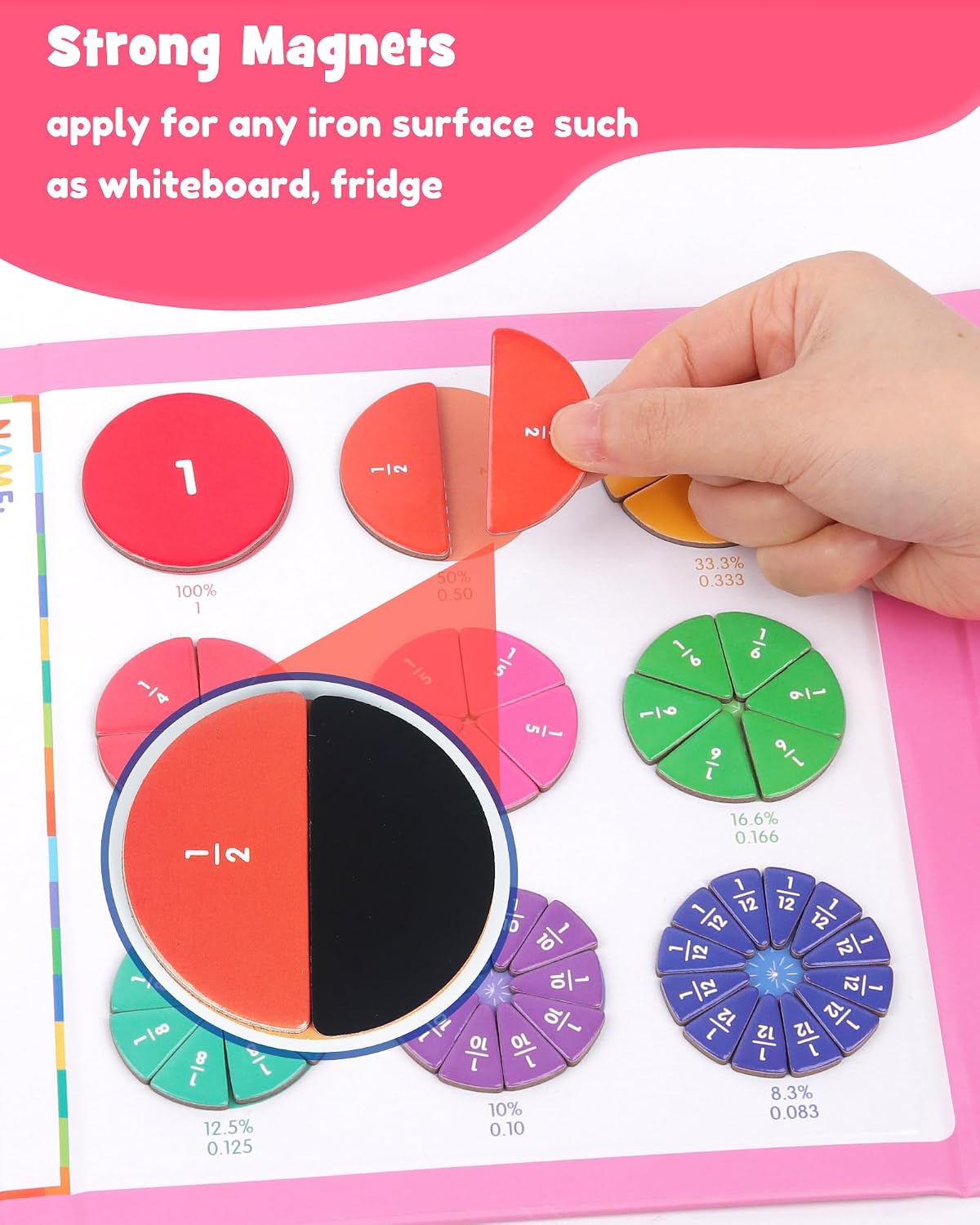 Detalle de D-FantiX magnetic fraction puzzle set