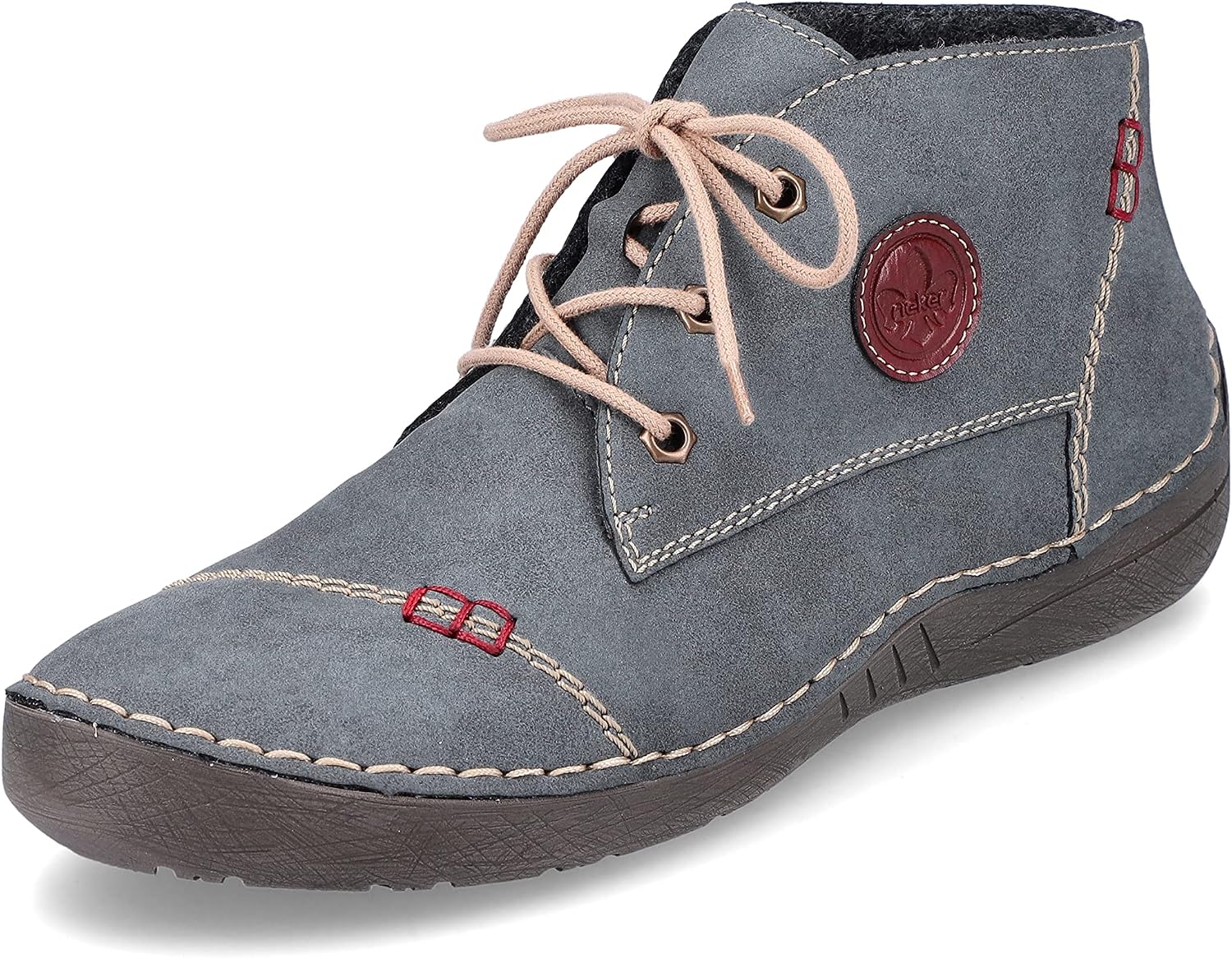 Detalle de Rieker 52540-14 blau Schuh mit weicher Decksohle