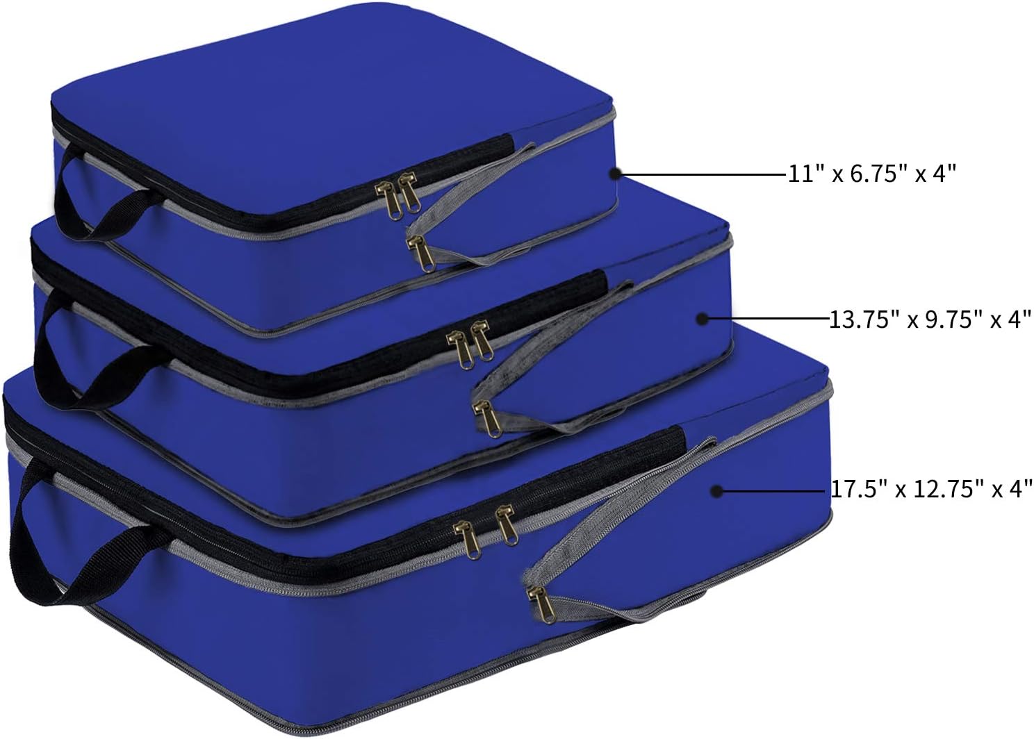 Thumbnail 1 de Eono Compression Packing Cubes Set (3/4/6) – Travel Organisers for Luggage, Backpack, and Gym