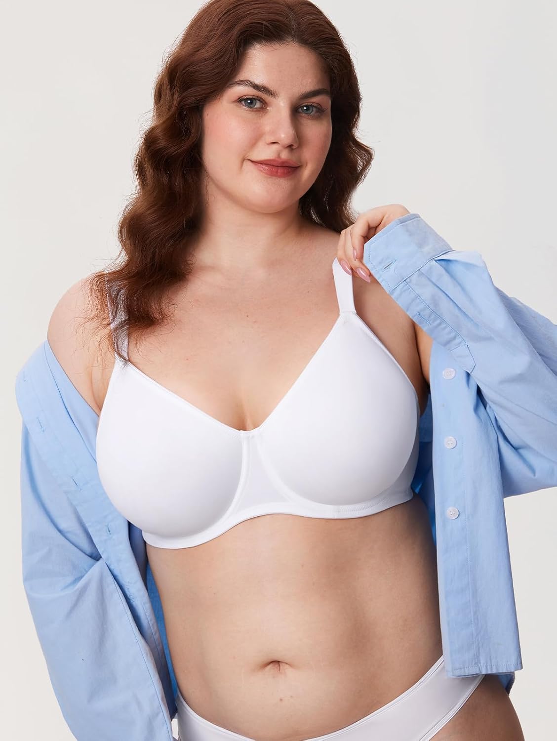 Detalle de DELIMIRA Femme soutien-gorge minimiseur grande taille à armatures et maintien, avec maintien tasse lisse