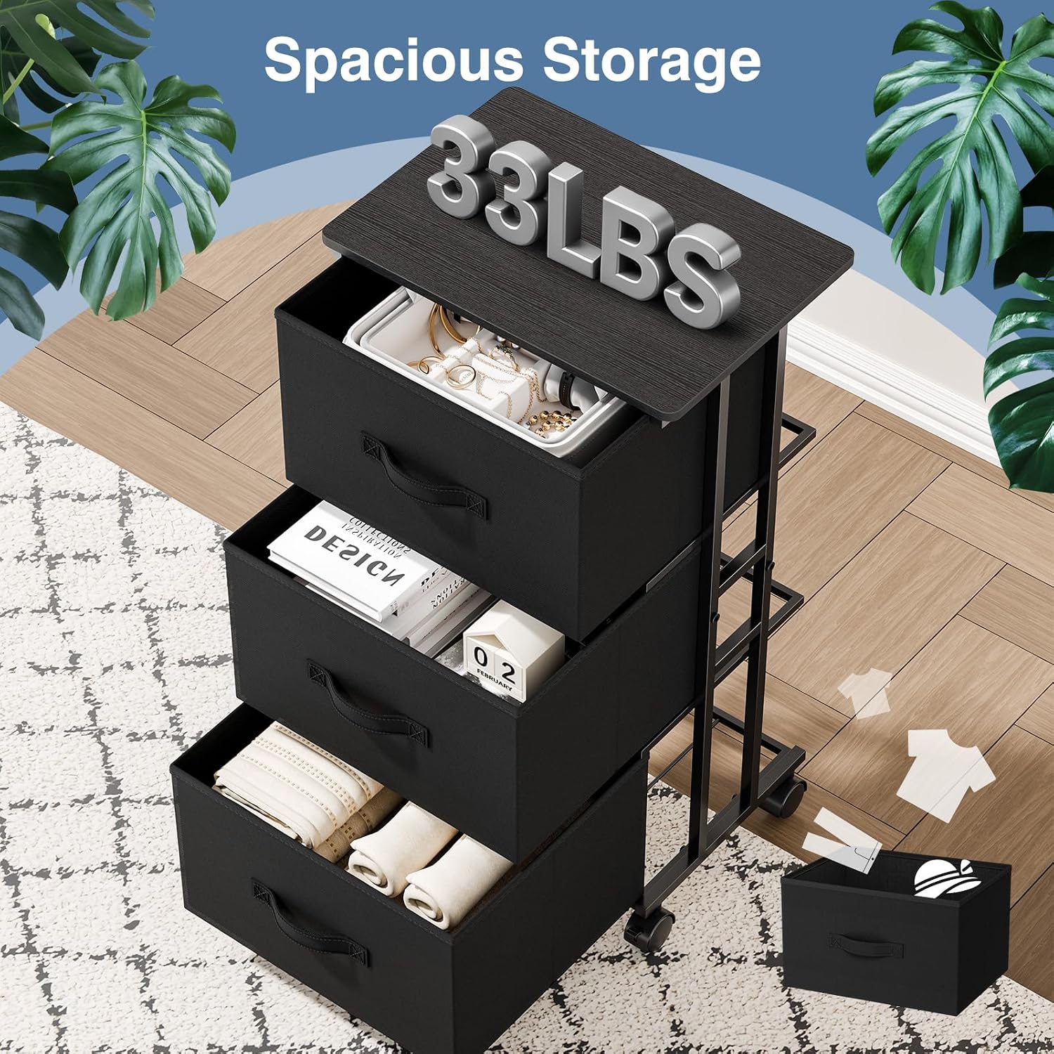 Detalle de DUMOS Fabric Dresser, 3-Drawer