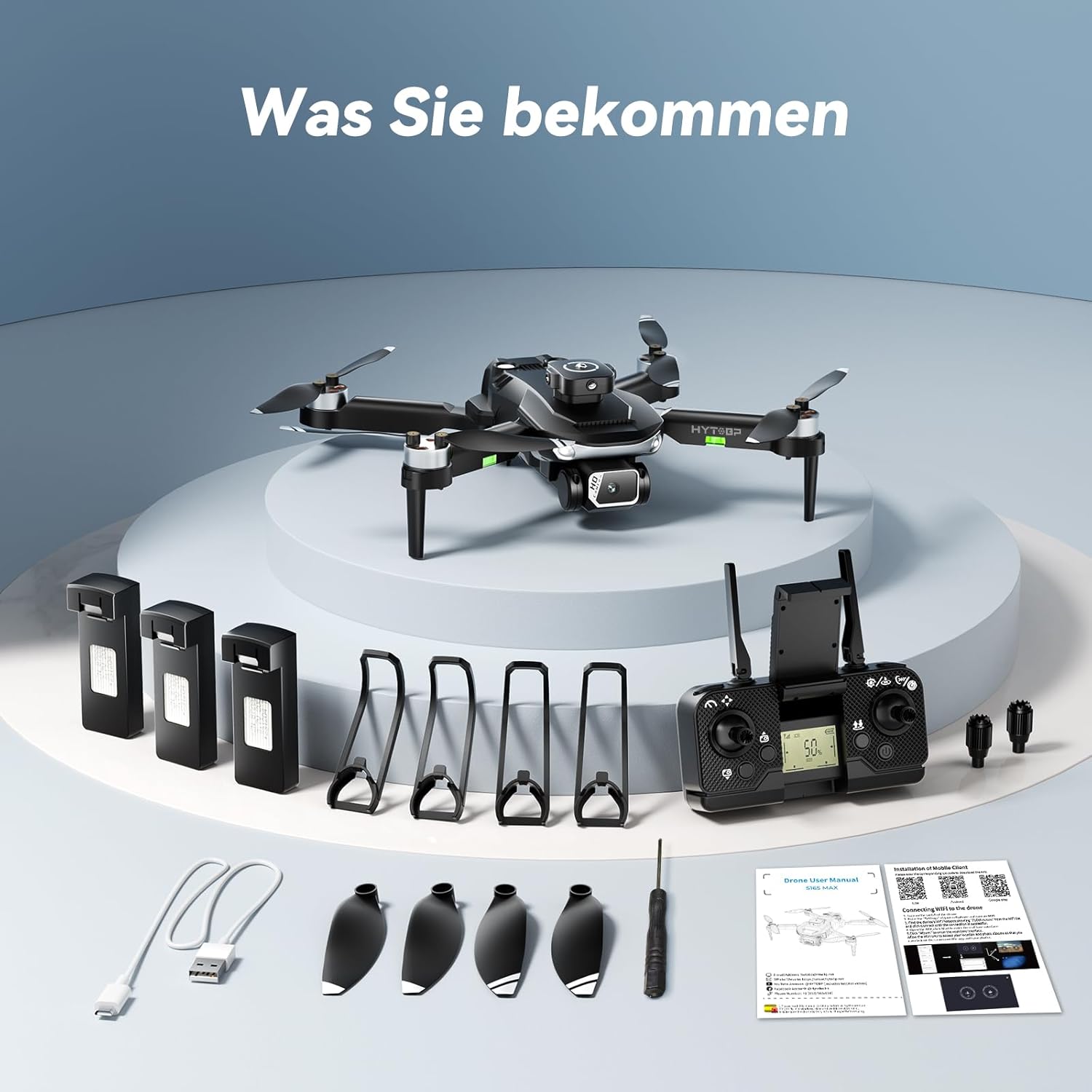 Thumbnail 6 de S165 Drohne mit Kamera 1080P – 2-Kamera-System, 40 Minuten Flugzeit, 3 Akkus, 5G WiFi